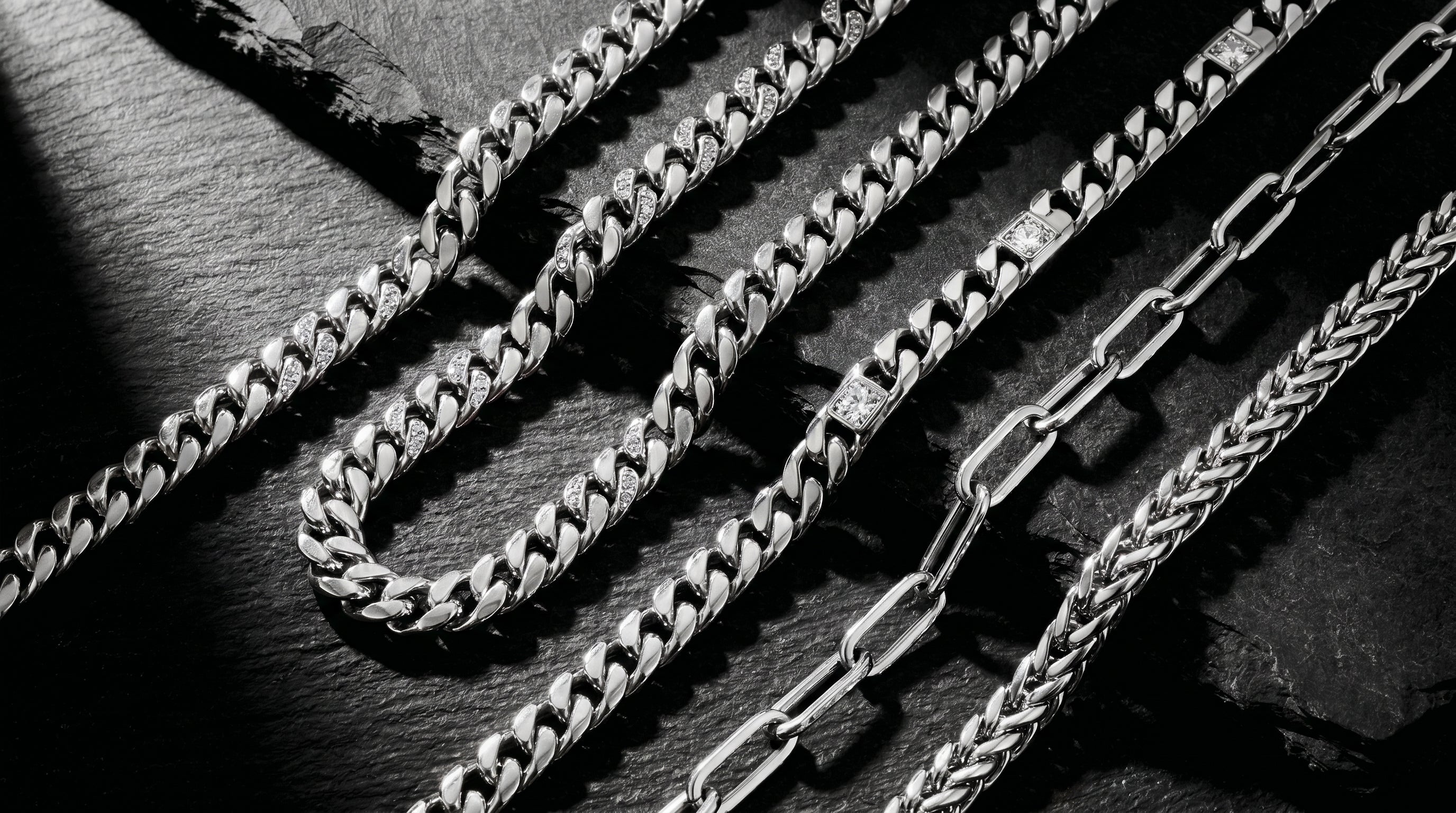 men's silver chain - hero image