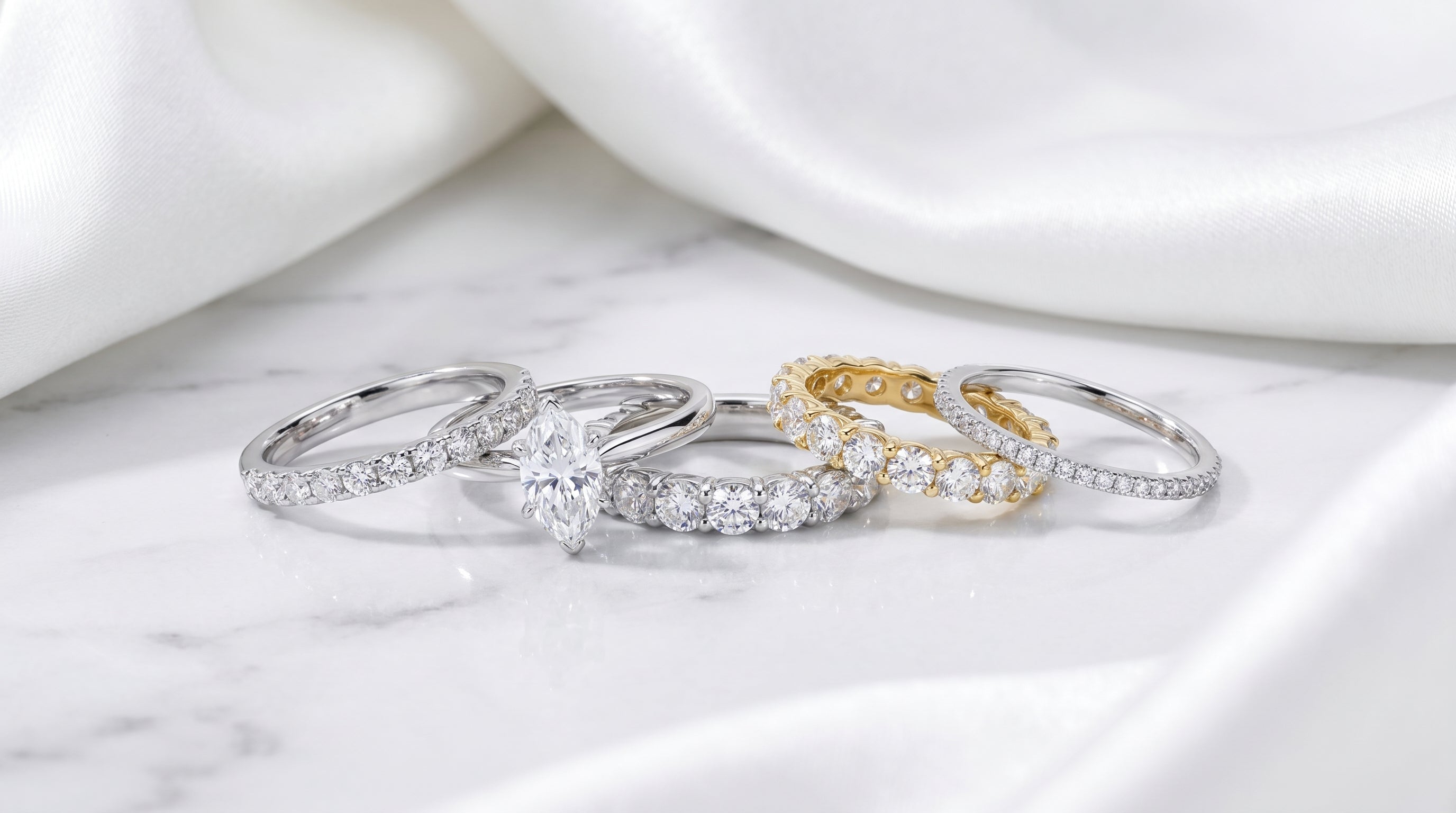 moissanite wedding bands for women - hero image