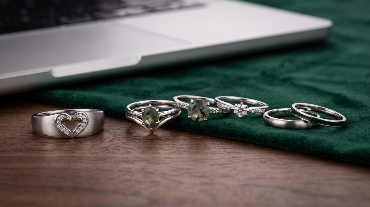 moss agate engagement ring reddit editorial image