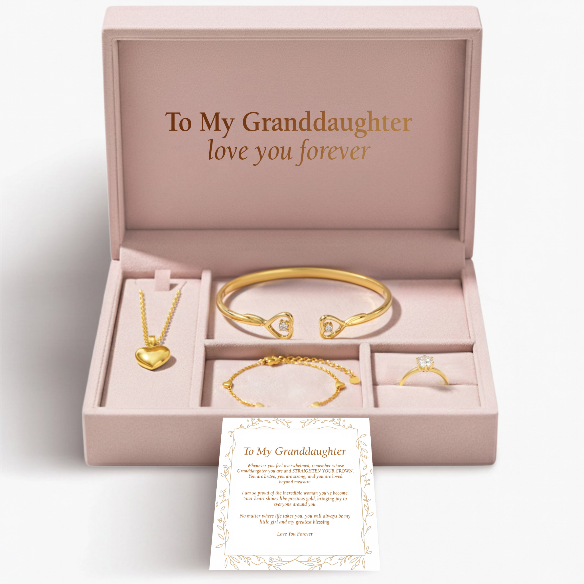 To My Granddaughter | Golden Hearts Gift Bundle - View 1