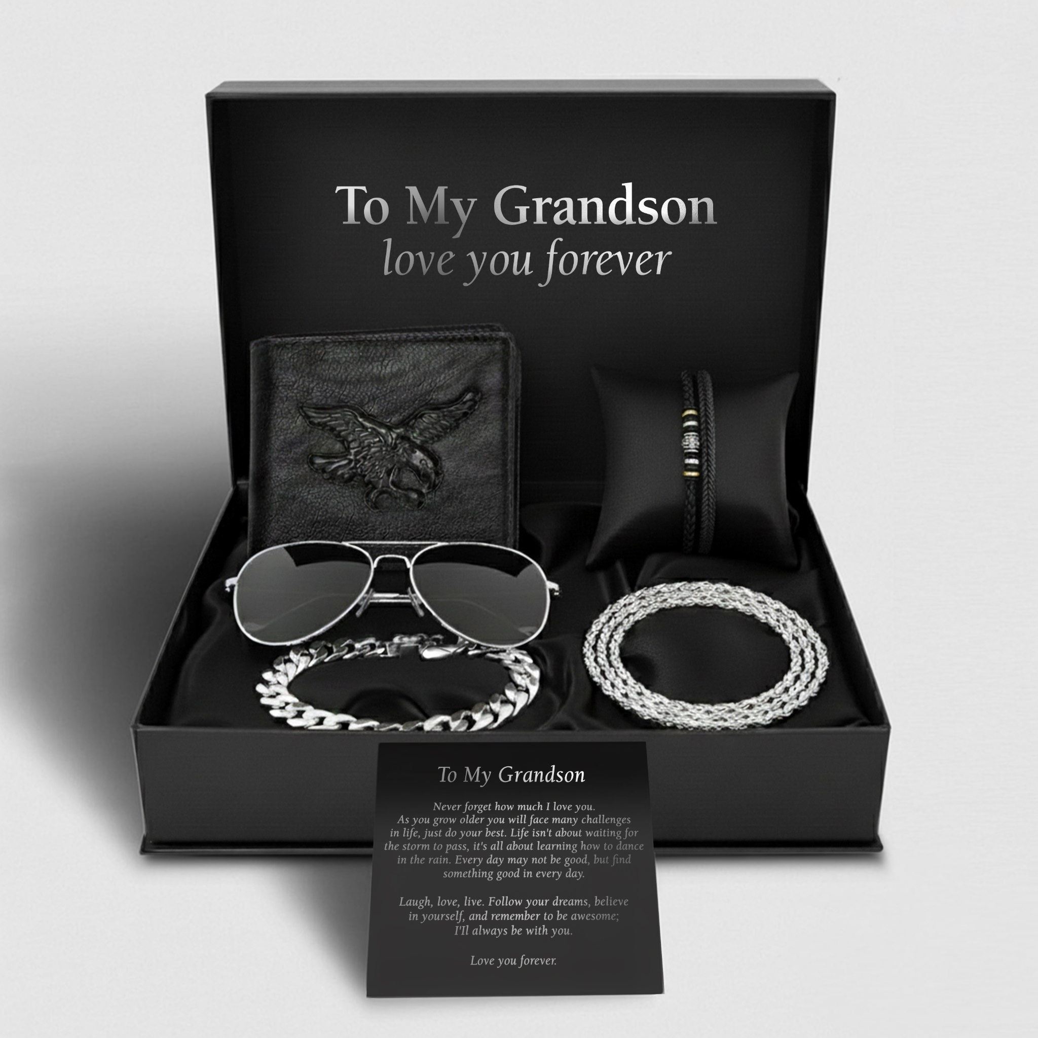 To My Grandson - Silver - View 1