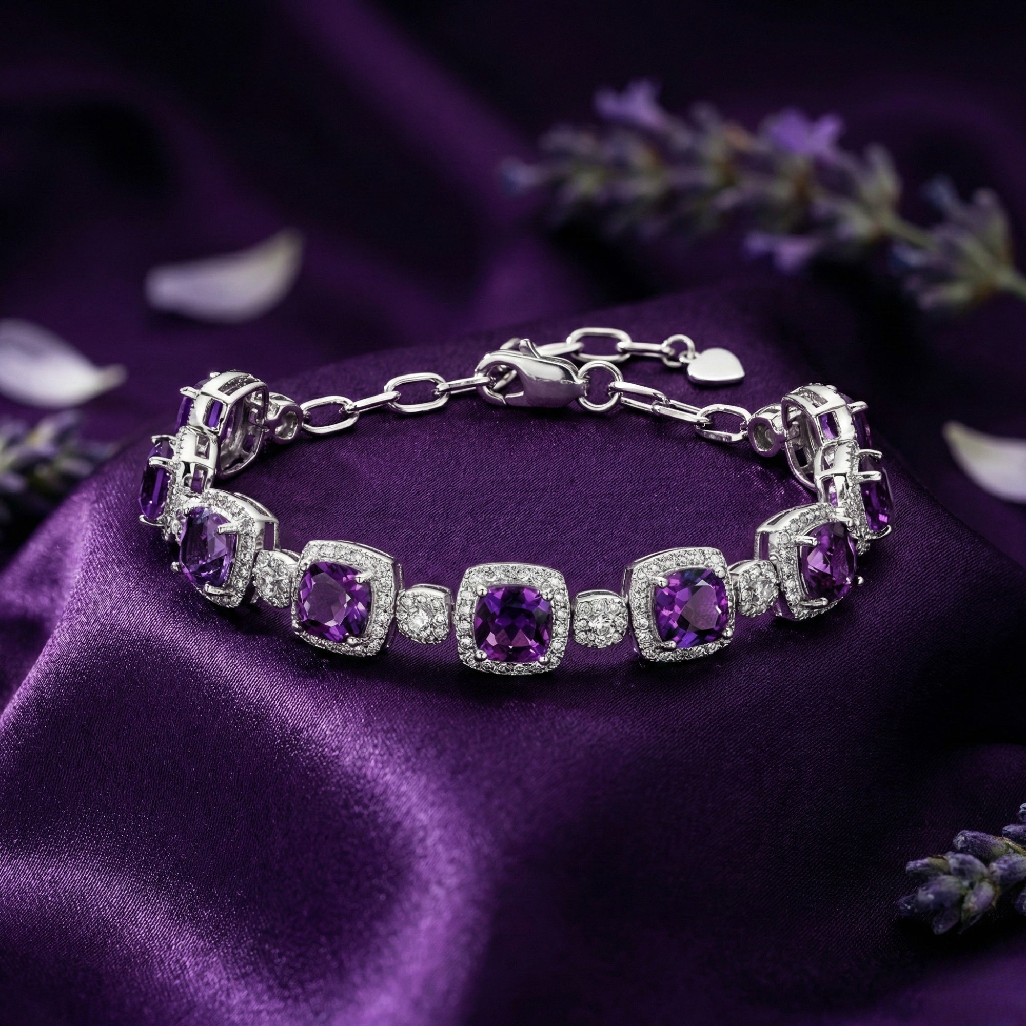 The Annalise Cushion Bracelet - S925 Sterling Silver