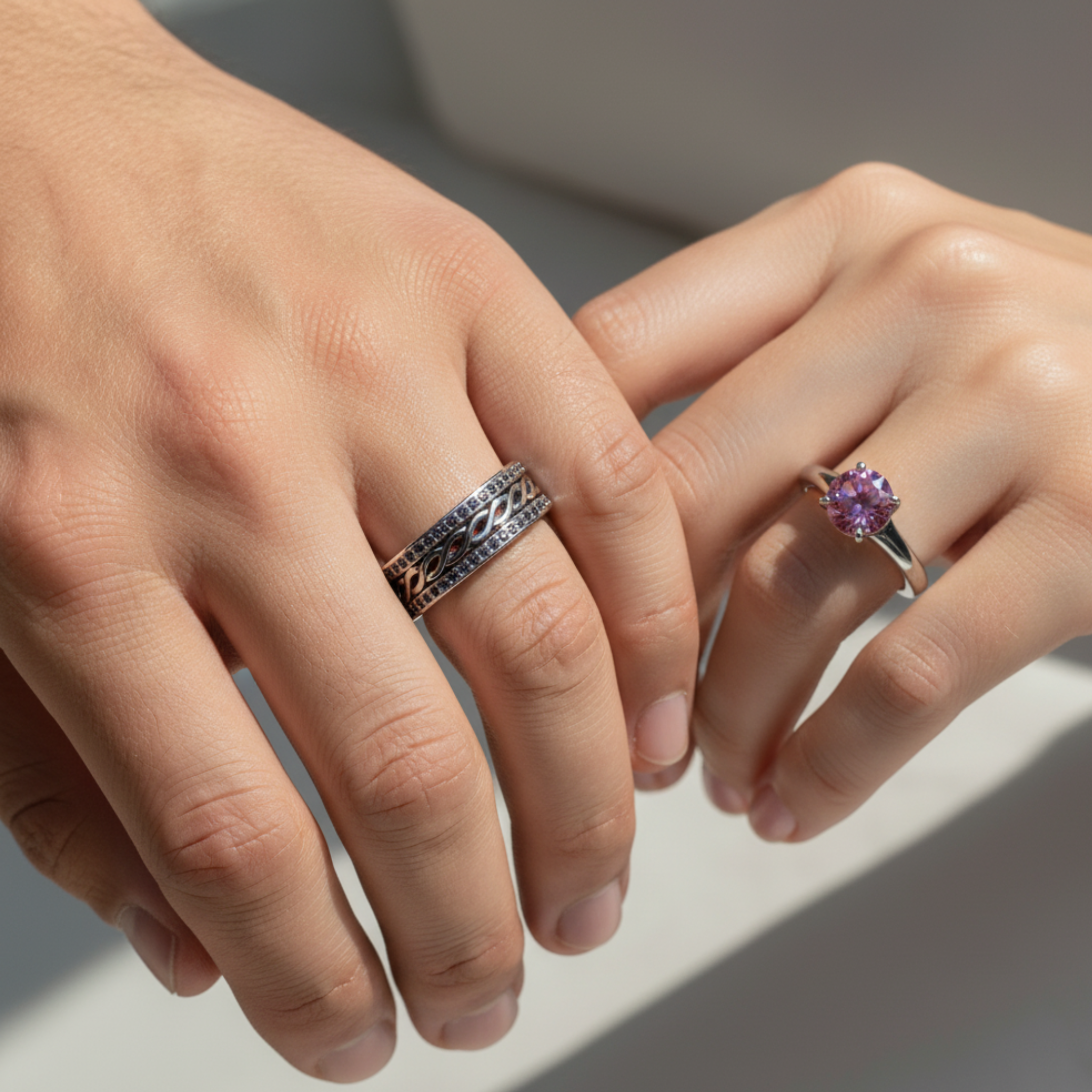 The Interwoven Twist Couples Rings - View 3