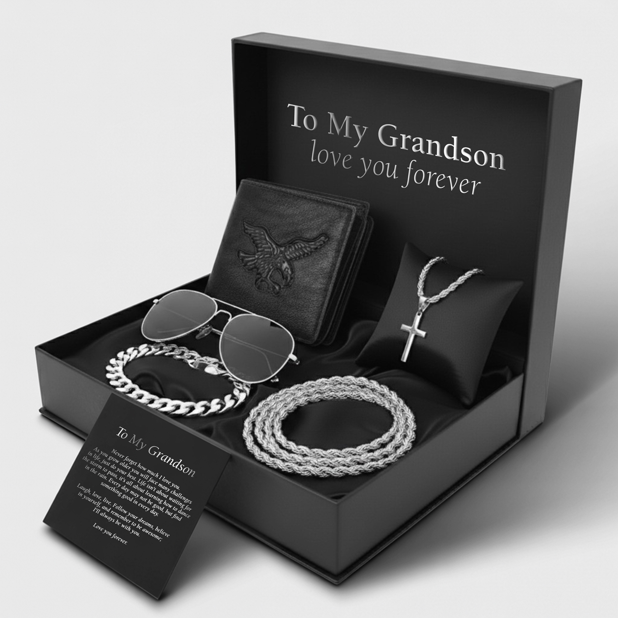 To My Grandson - Silver - View 3