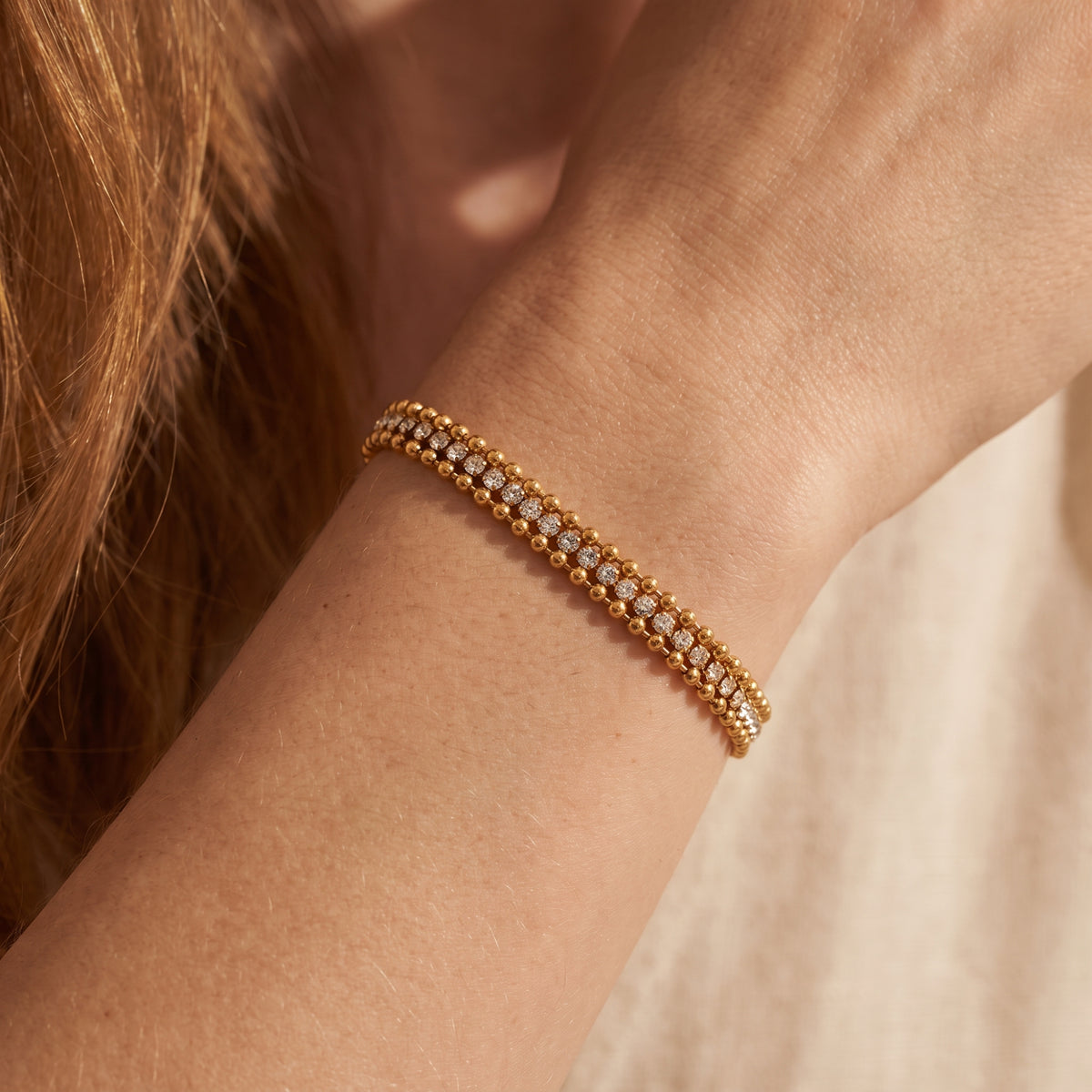 Le bracelet à trois rangées The Aurelia