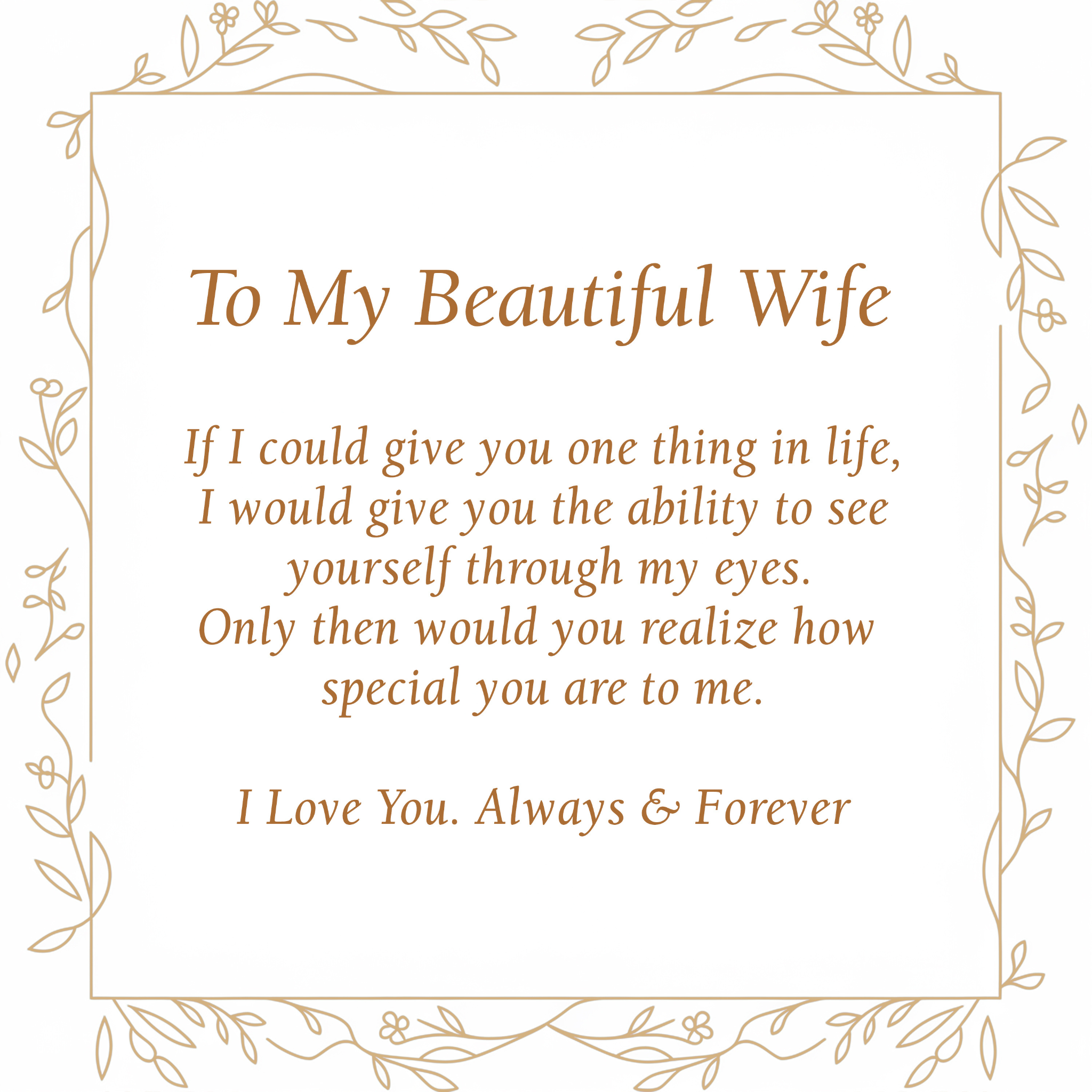 To My Wife - Gold - View 4