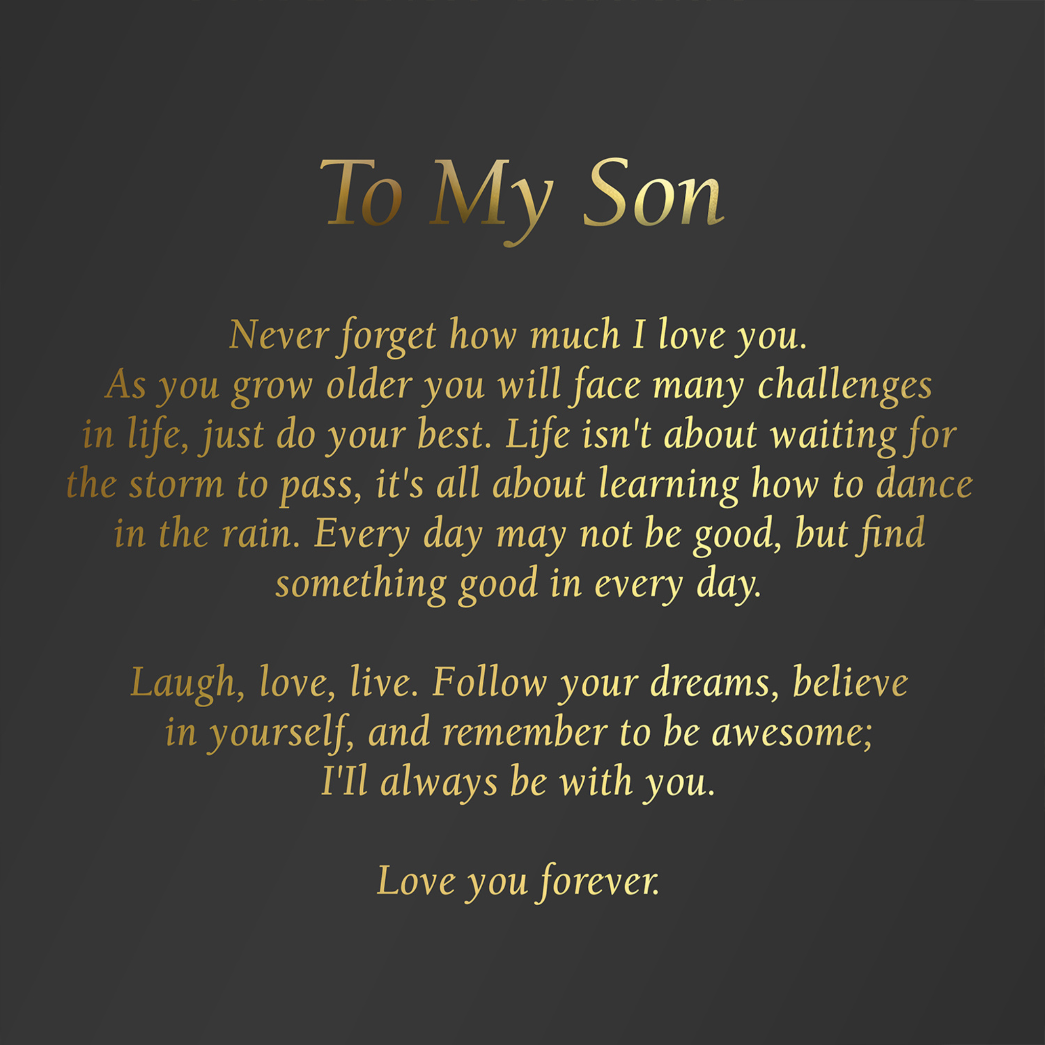 To My Son - Gold - View 4