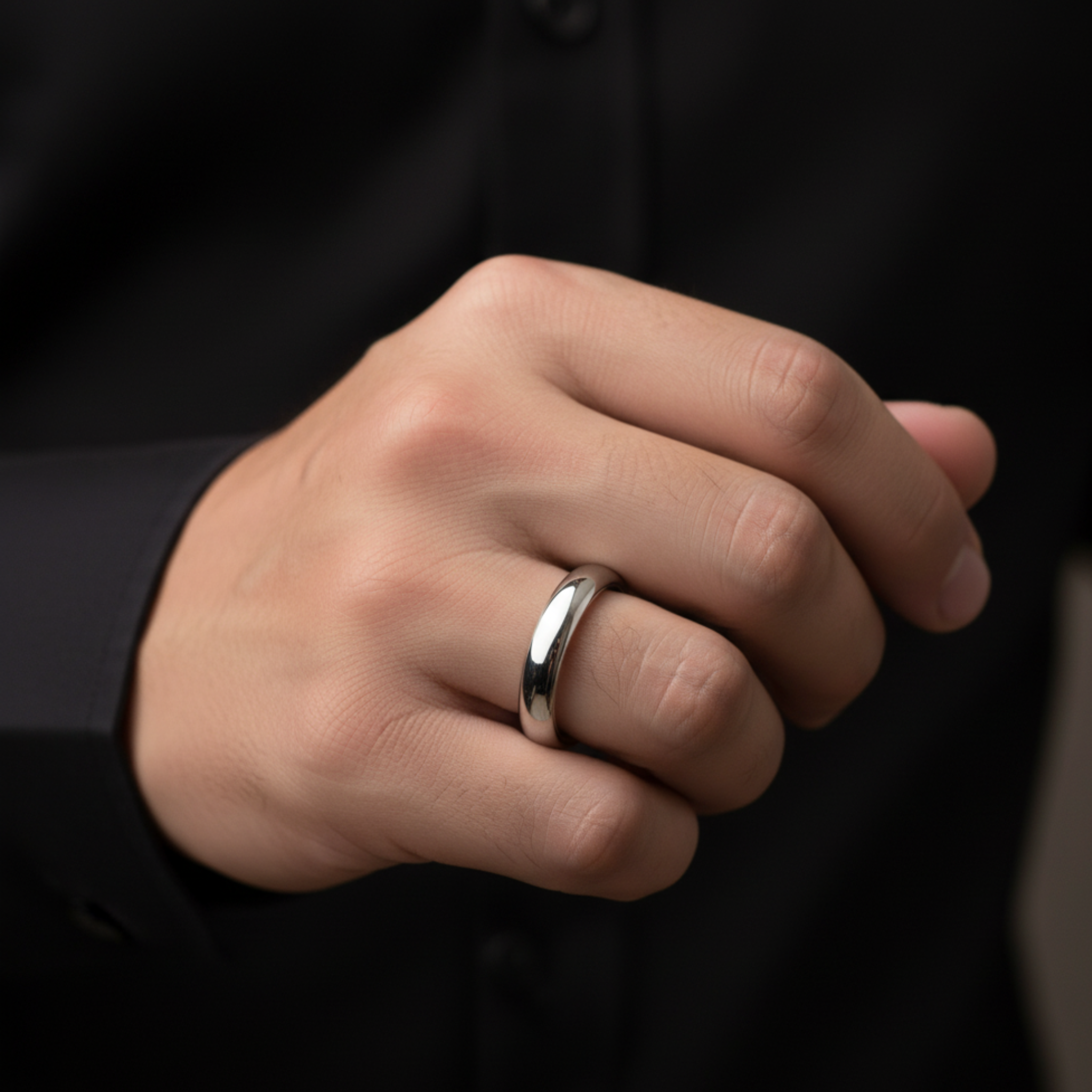 The Polished Pavé Couples Rings - View 4