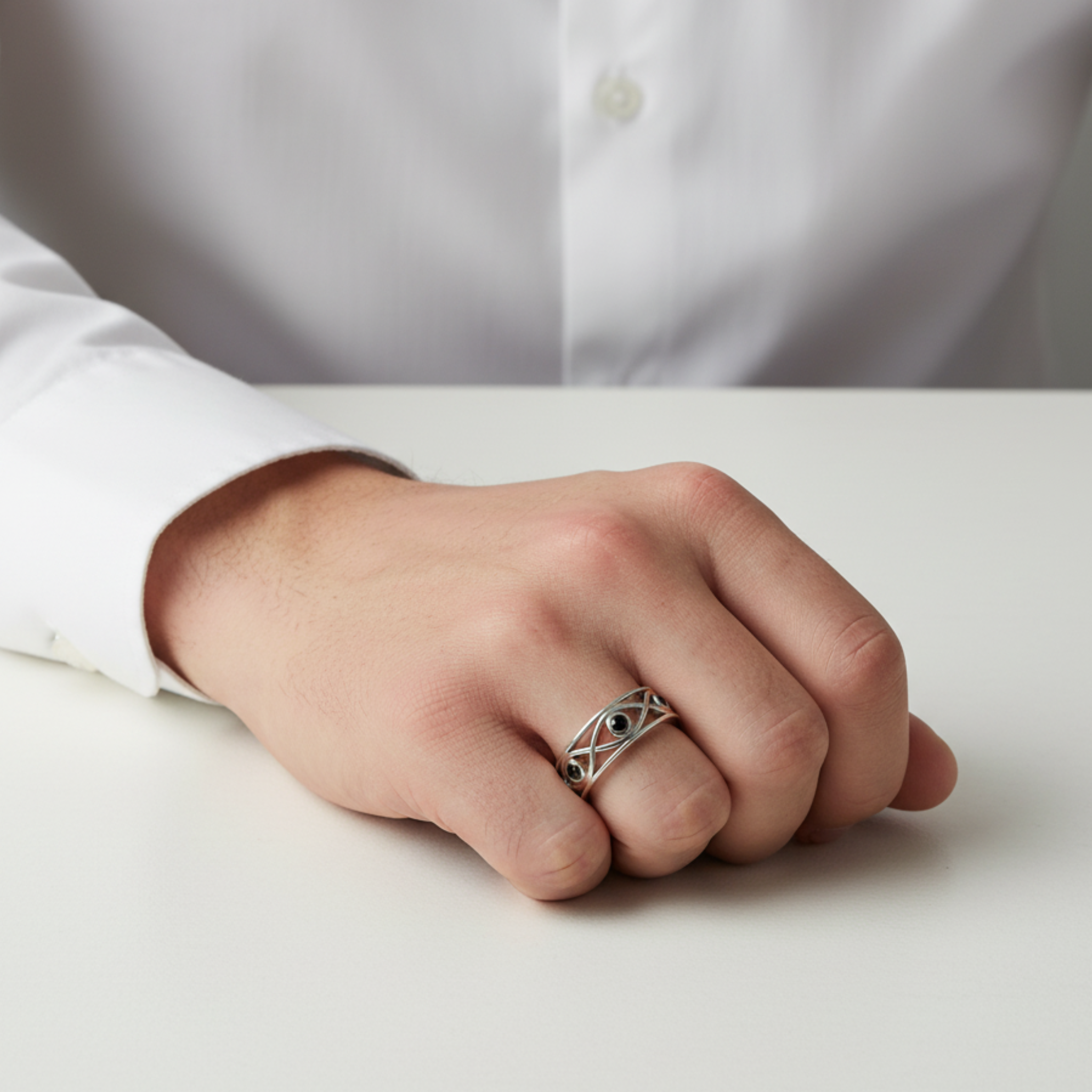 The Mystical Eye Couples Rings - View 4