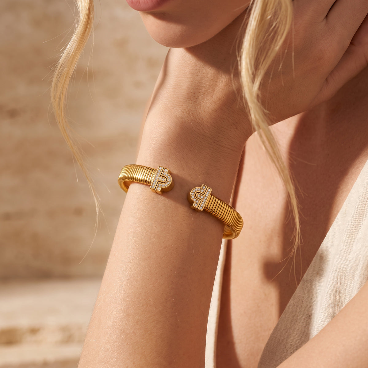 The Coiled Pave Cuff Bracelet