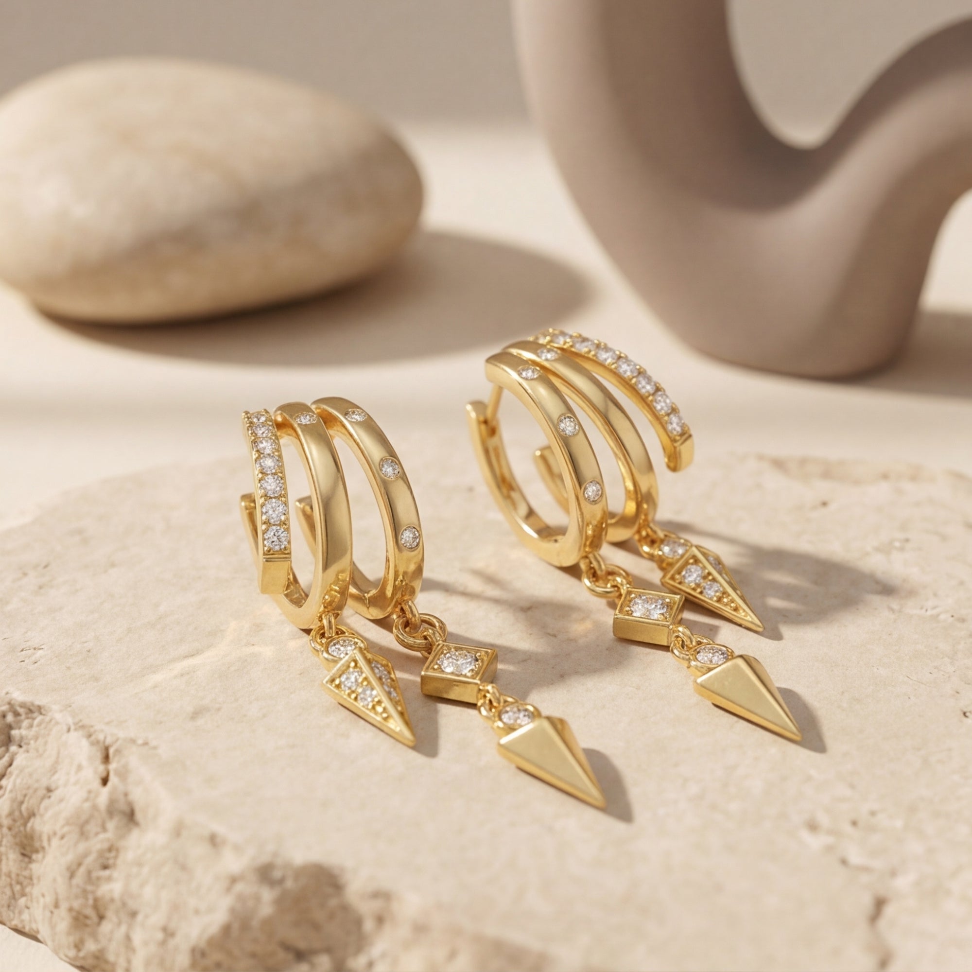 The Trinity Illusion Earrings