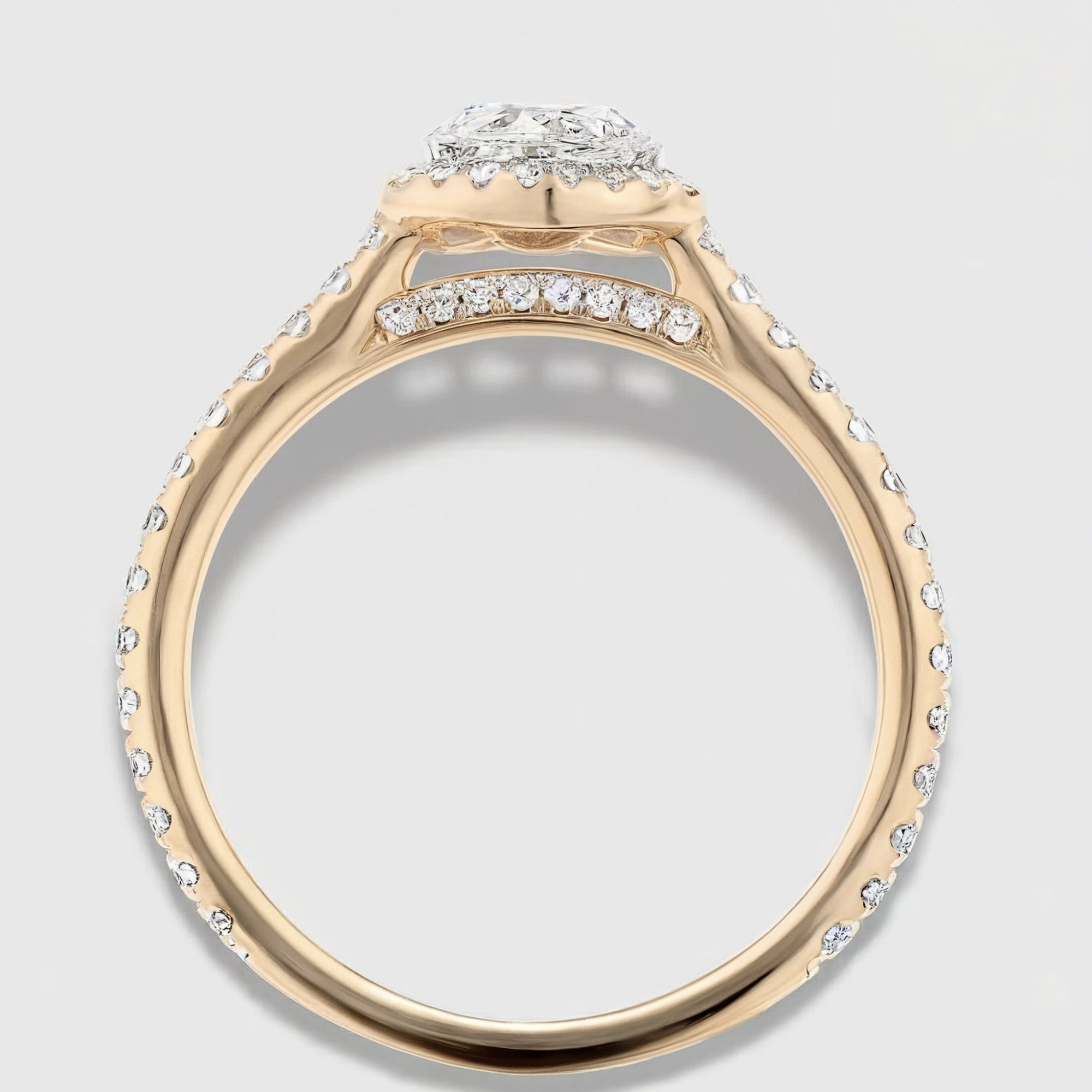 The Adore You Heart Ring crafted in 14K solid gold with a 2CT heart-cut moissanite.