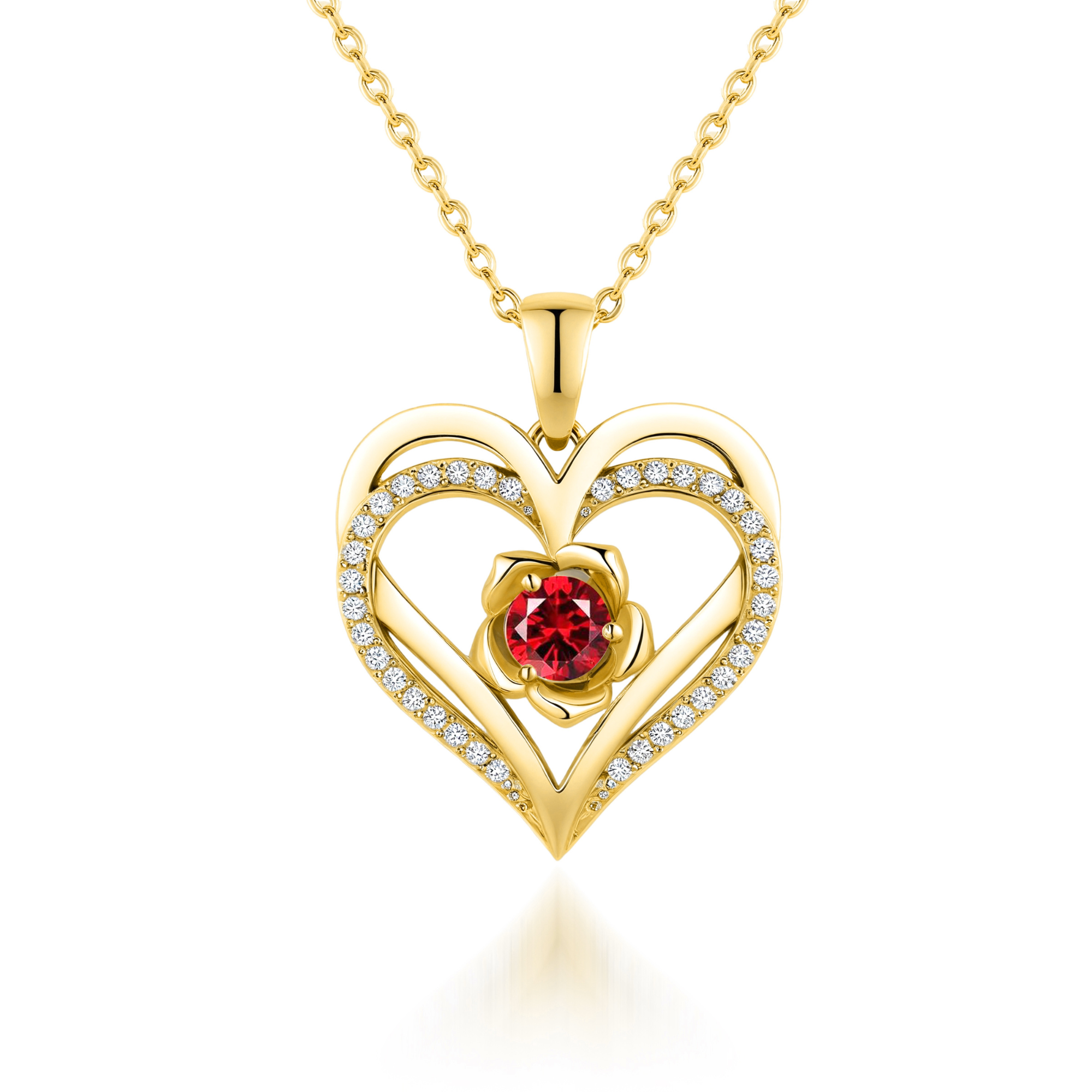 Collier Cœur Double Personnalisé