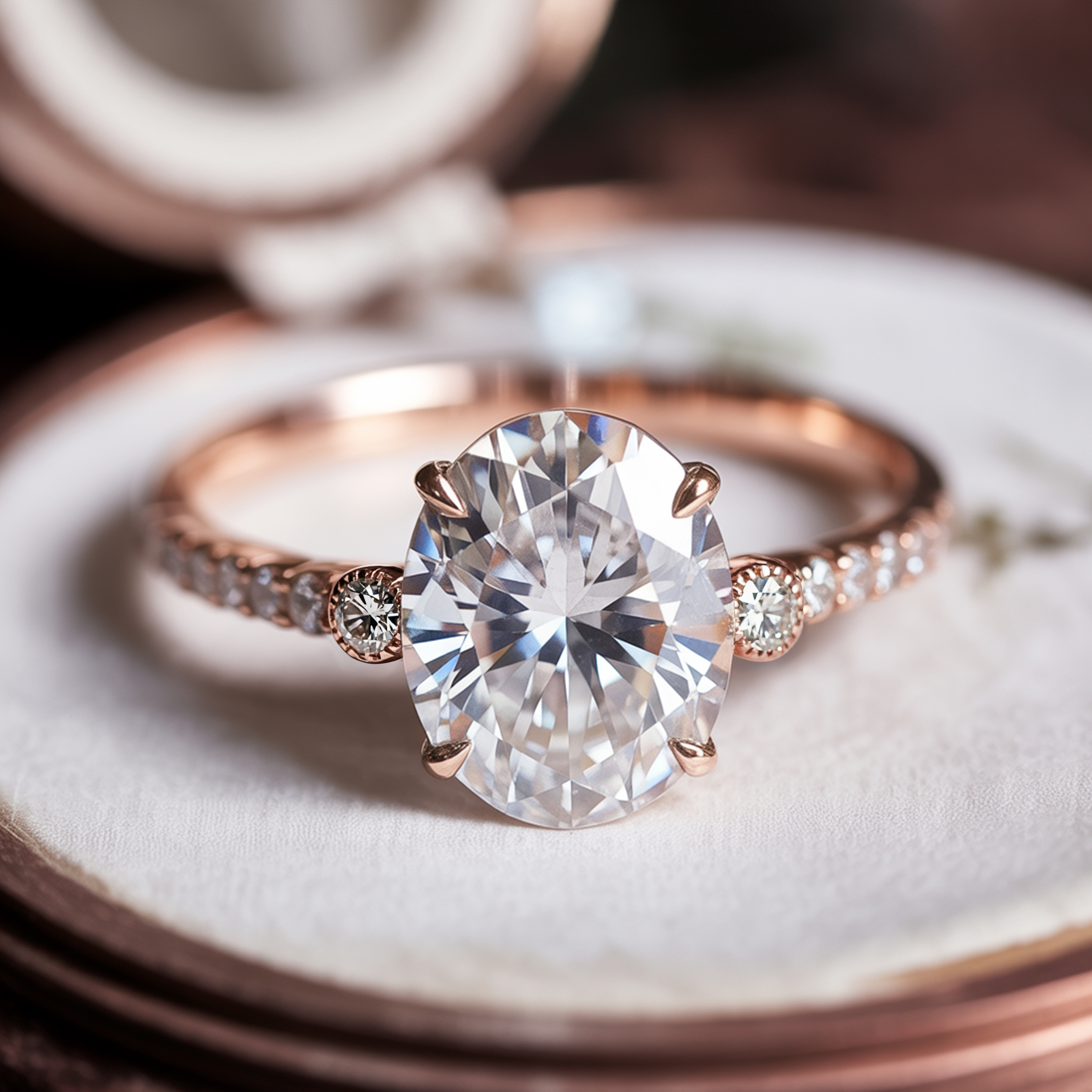 La Bague Luna 4CT en Moissanite