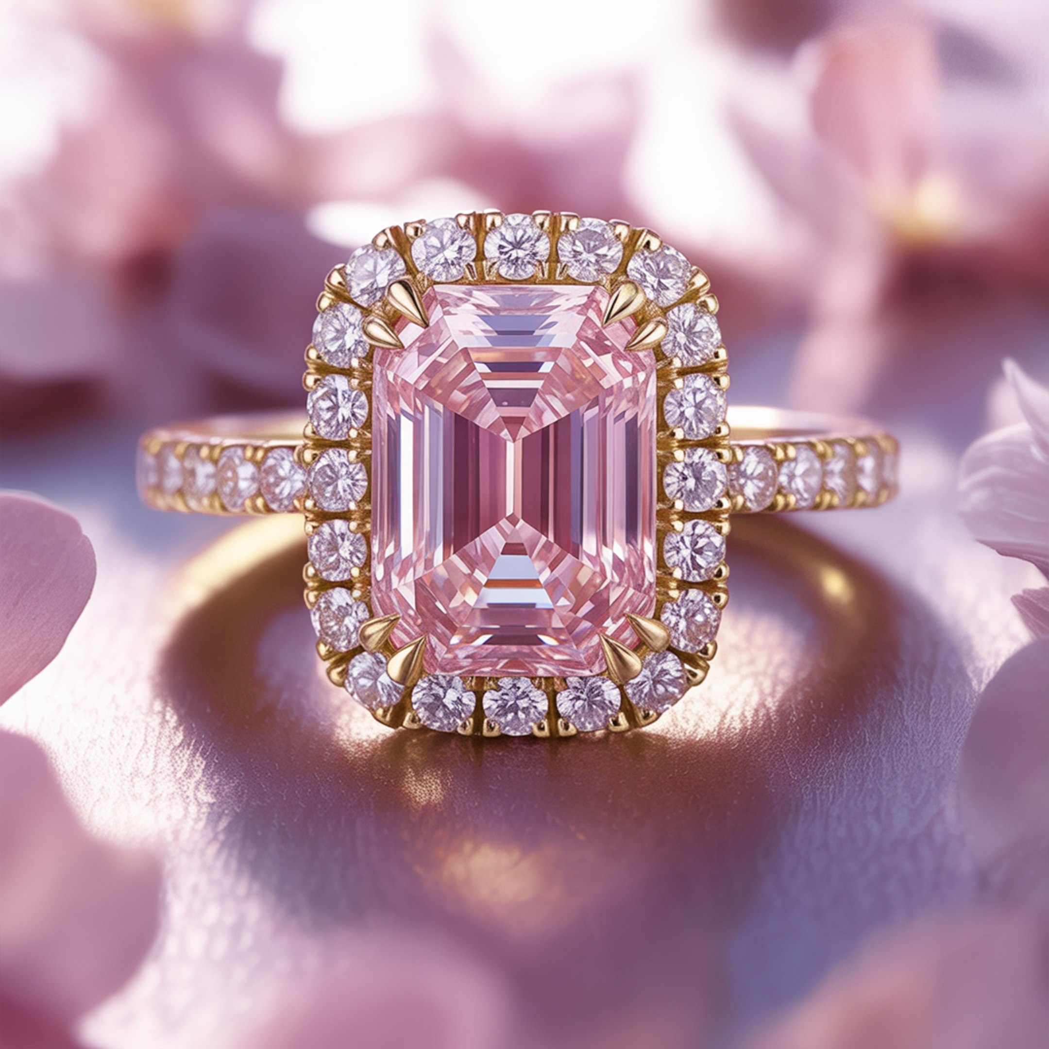 La Camilla - Bague Halo Moissanite