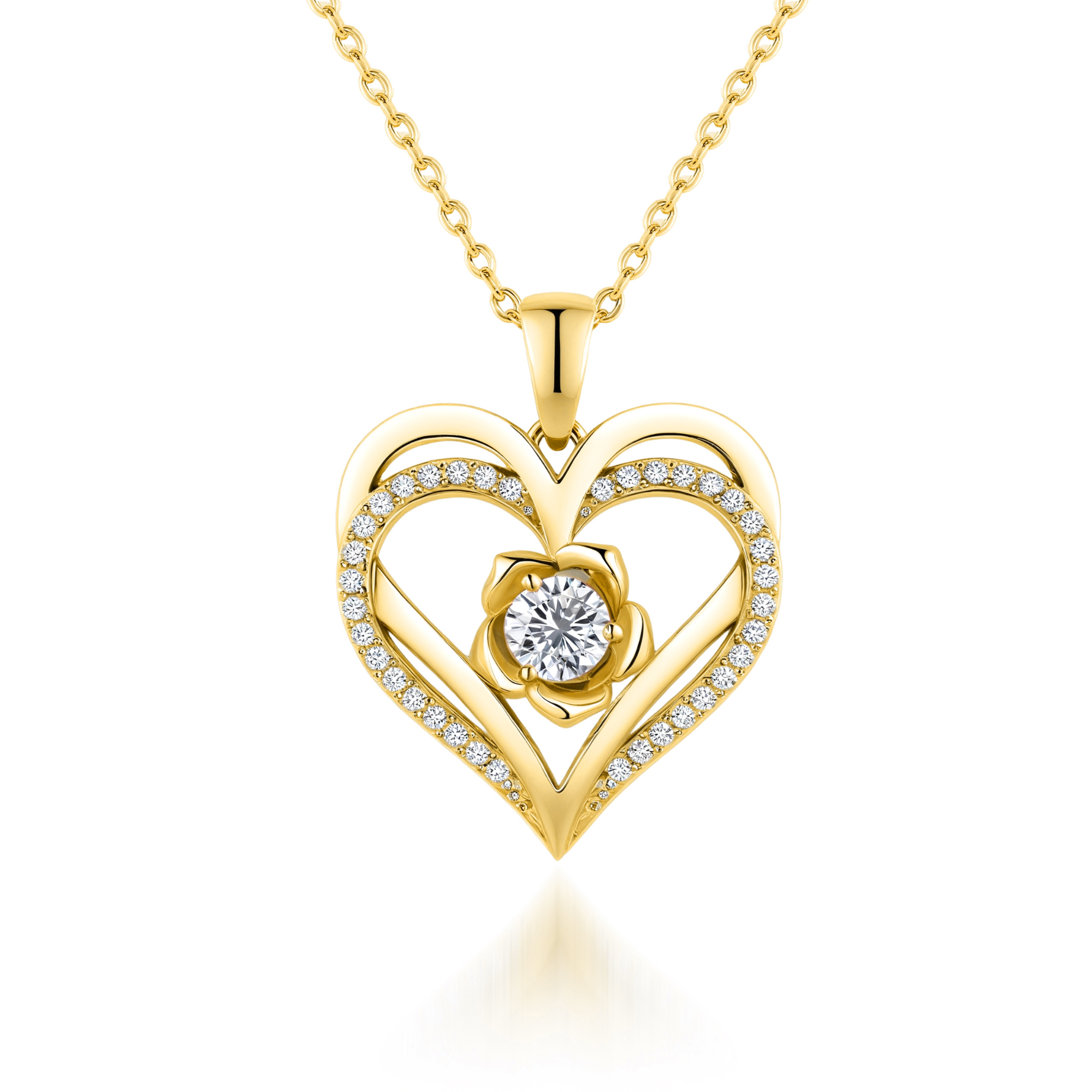 Collier Cœur Double Personnalisé