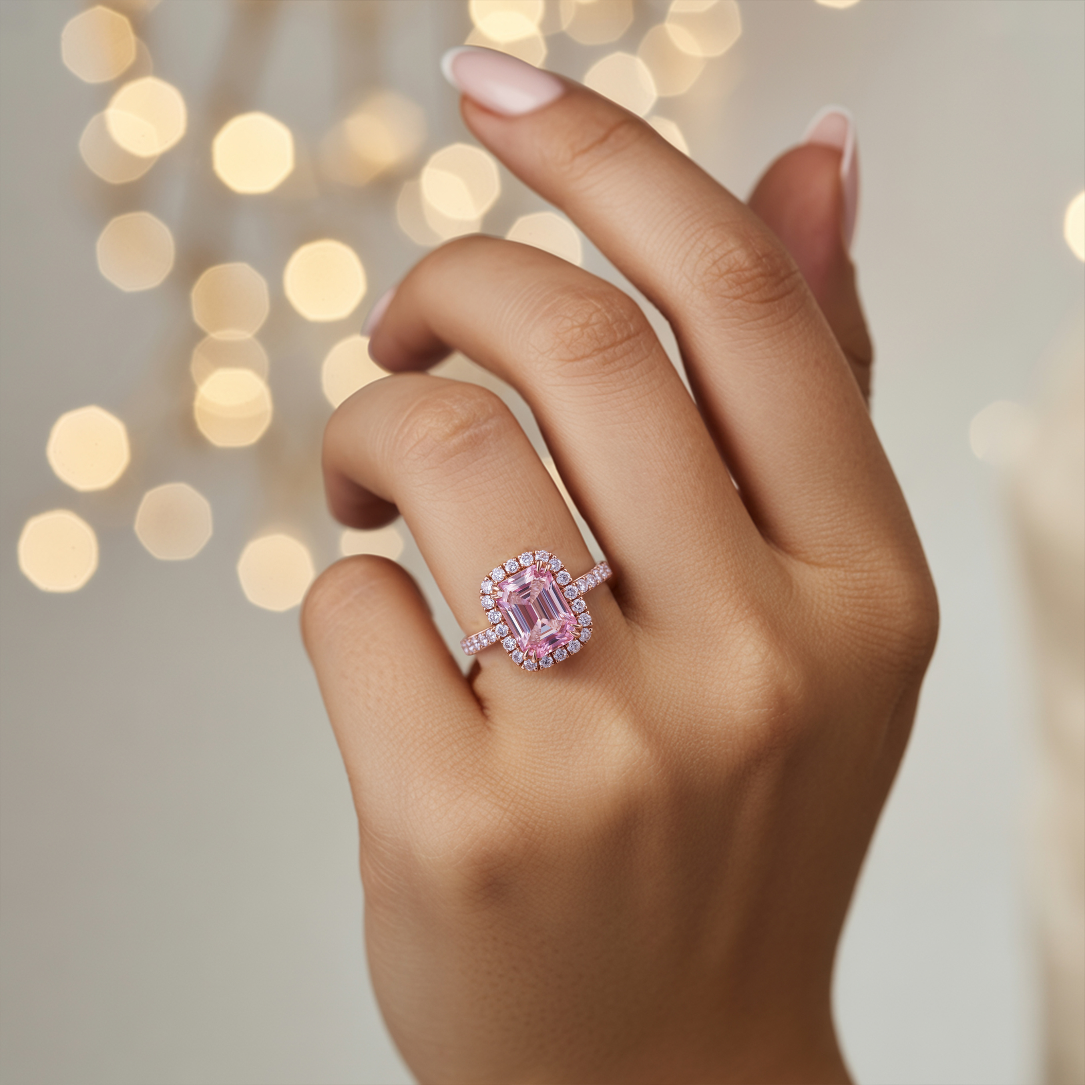 La Camilla - Bague Halo Moissanite