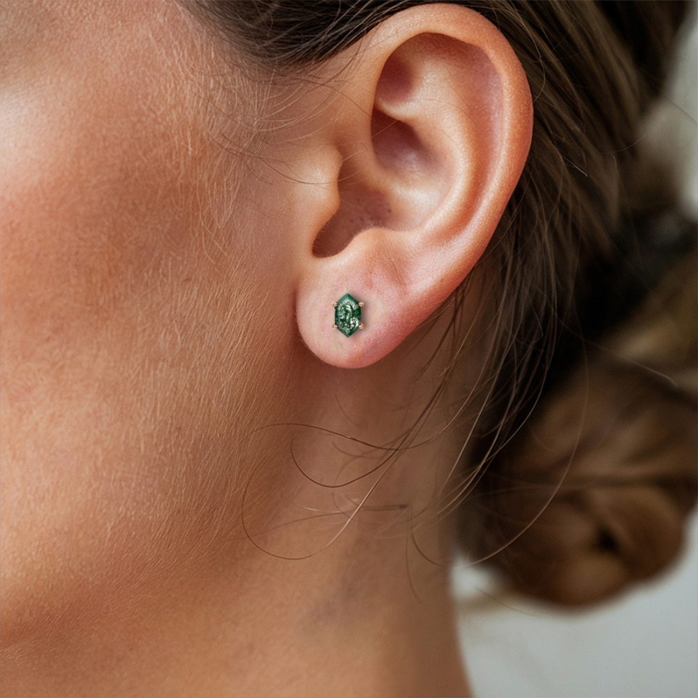 To My Beautiful Mom | Moss Agate Earrings | From Son