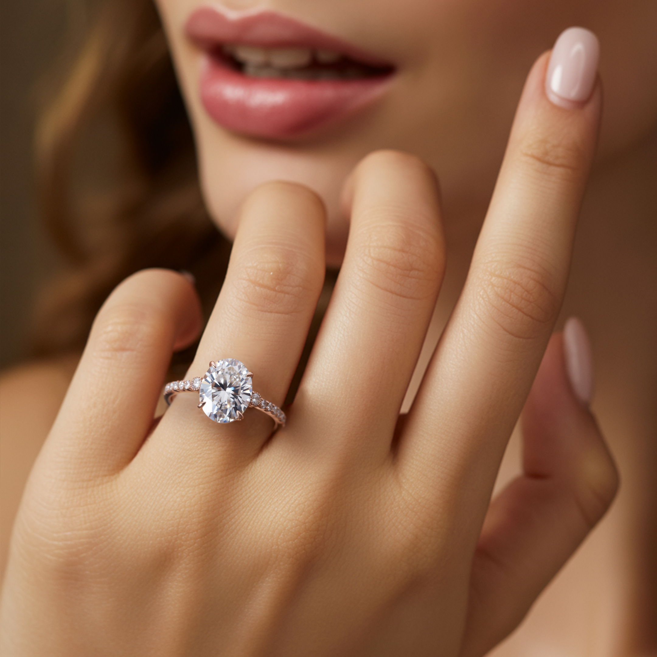 La Bague Luna 4CT en Moissanite