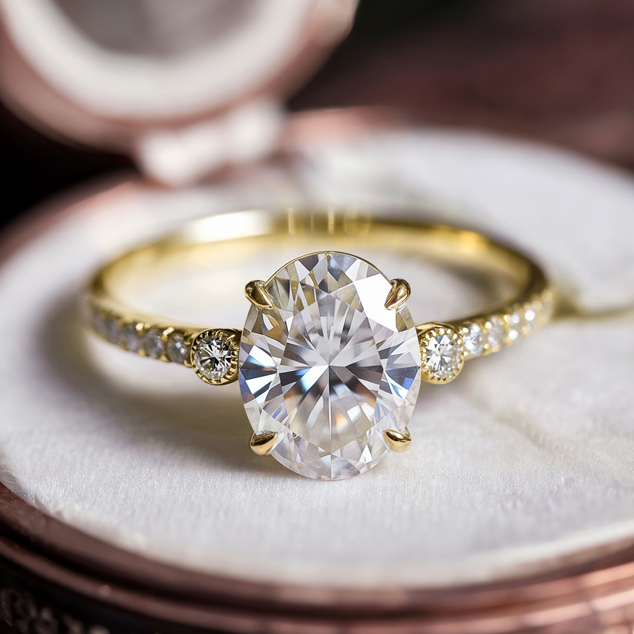 La bague Luna 3CT en Moissanite