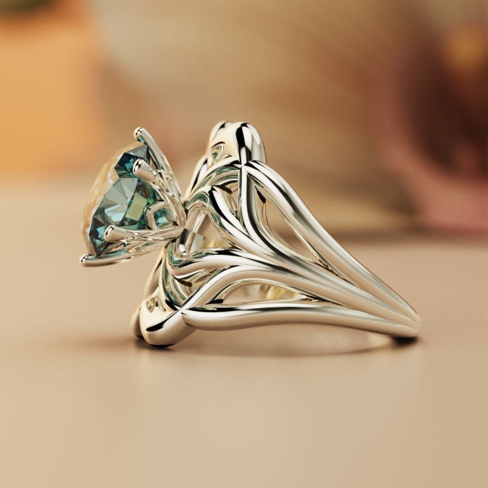 Azure Dream: Sculpted Duo Ring Bundle - S925 Sterling Silver