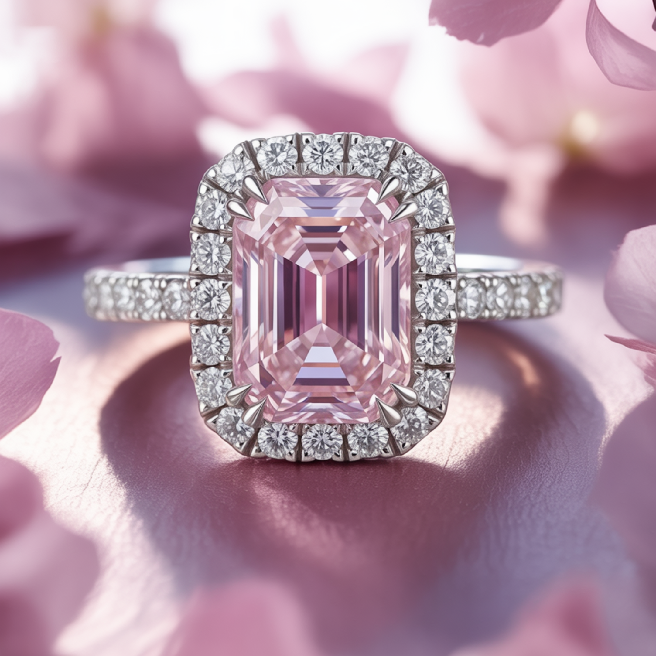 La Camilla - Bague Halo Moissanite