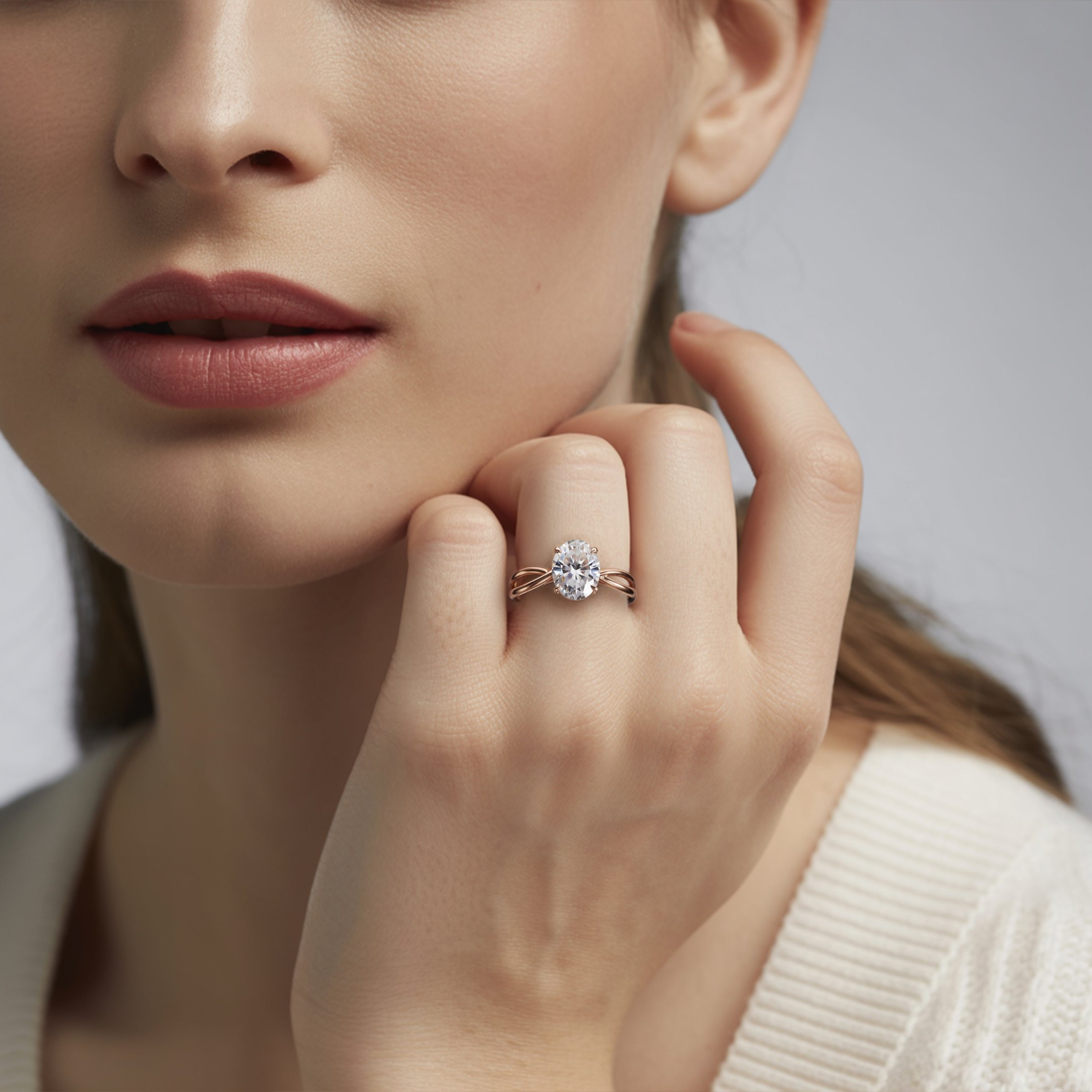 La Luna - Bague Moissanite Infini
