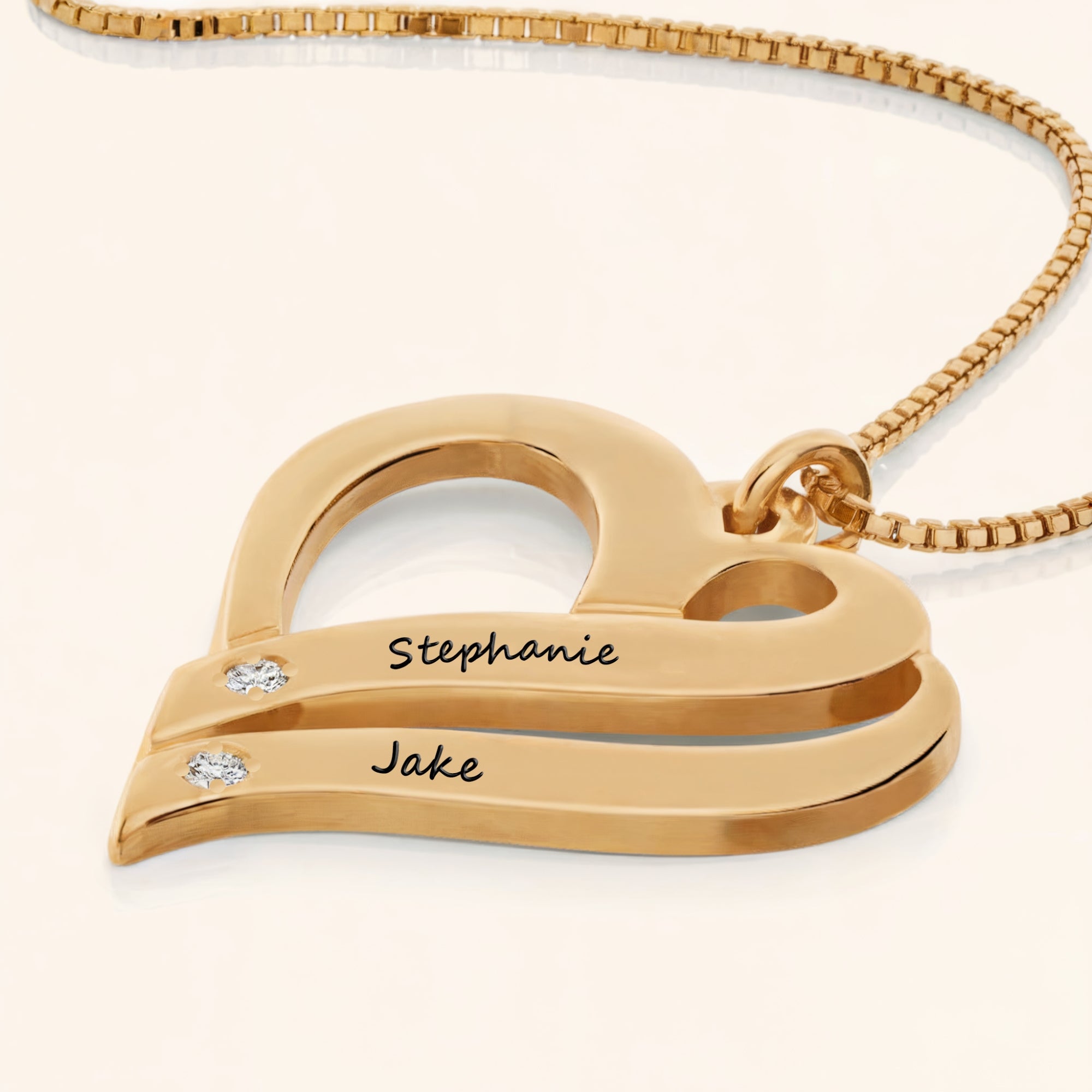 Le Collier Cœur Jumeau Personnalisé