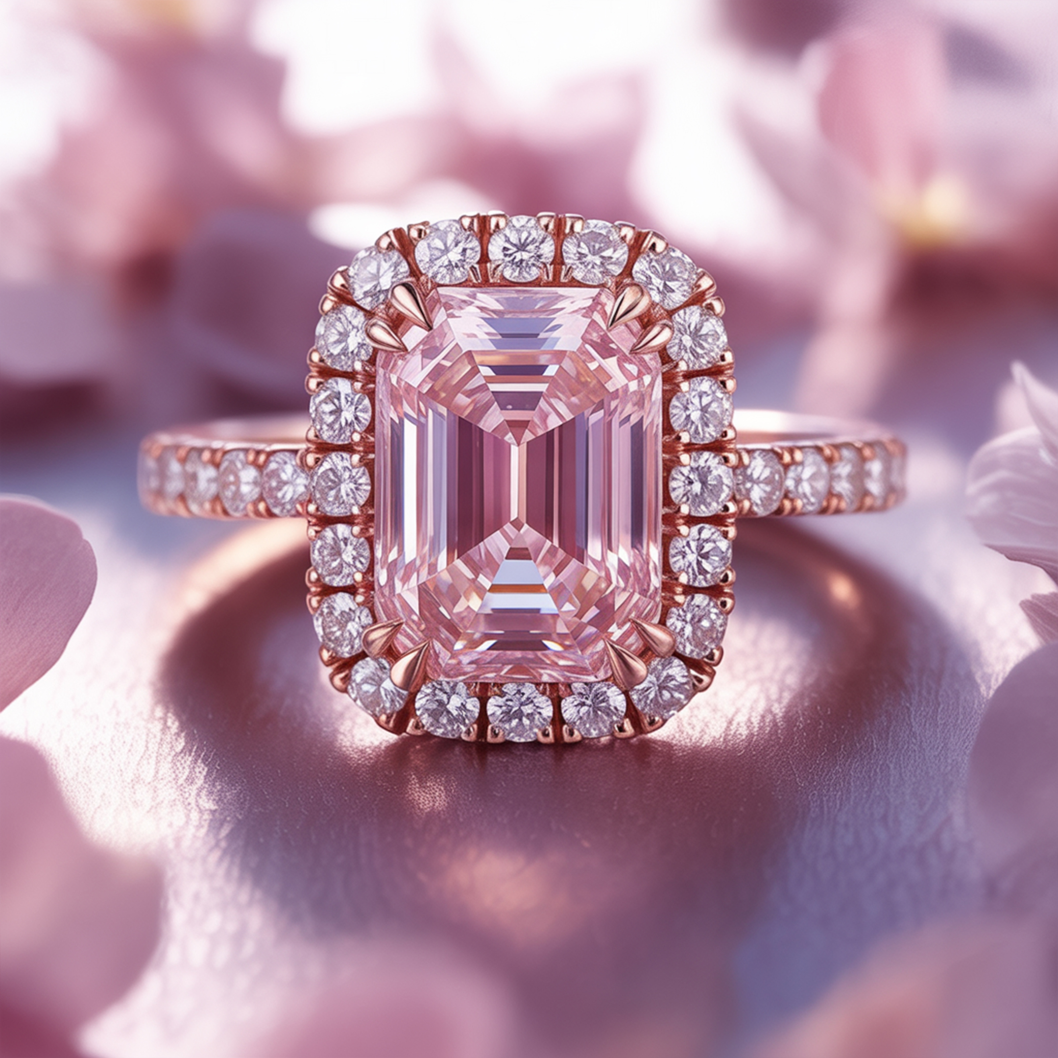 La Camilla - Bague Halo Moissanite