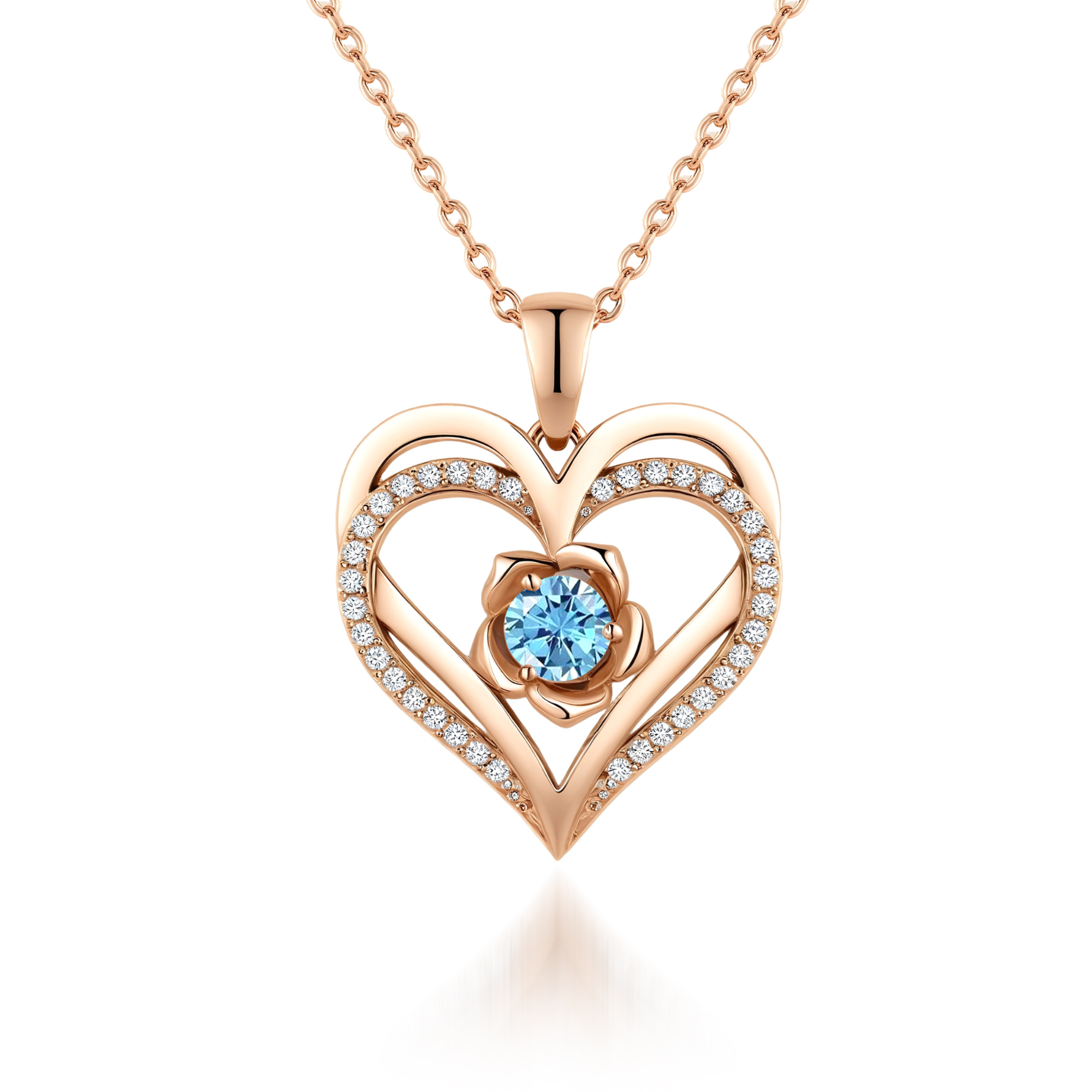 Collier Cœur Double Personnalisé