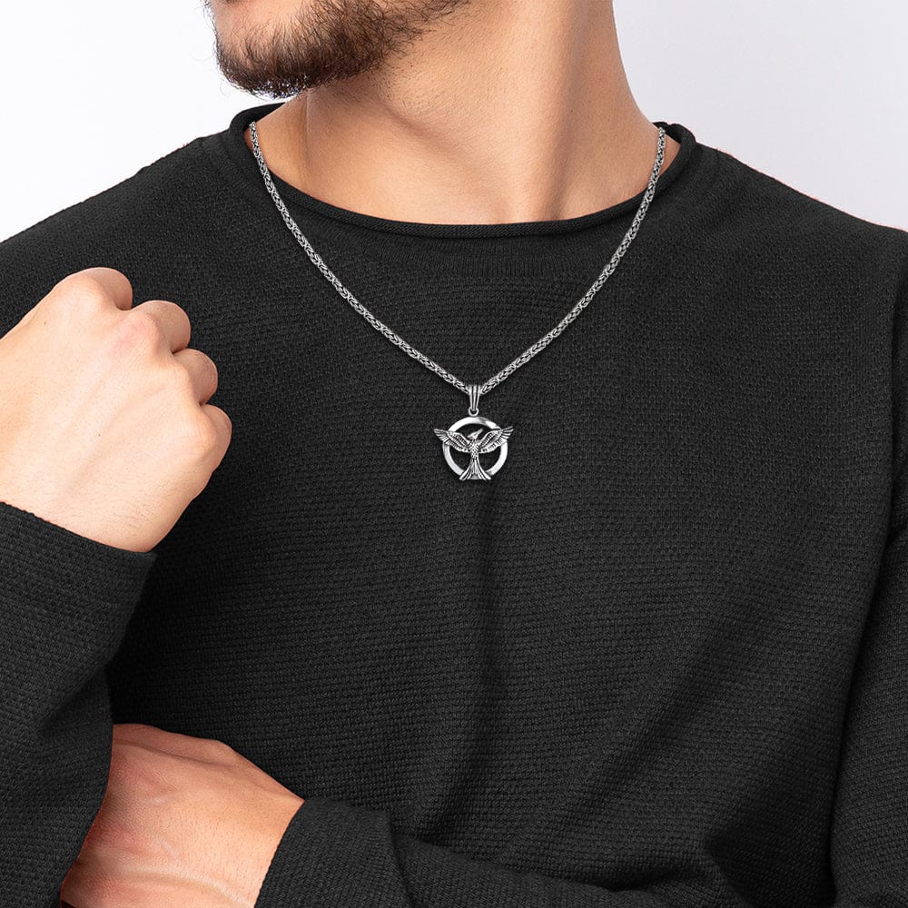 Collier Phénix Homme - Argent Sterling S925