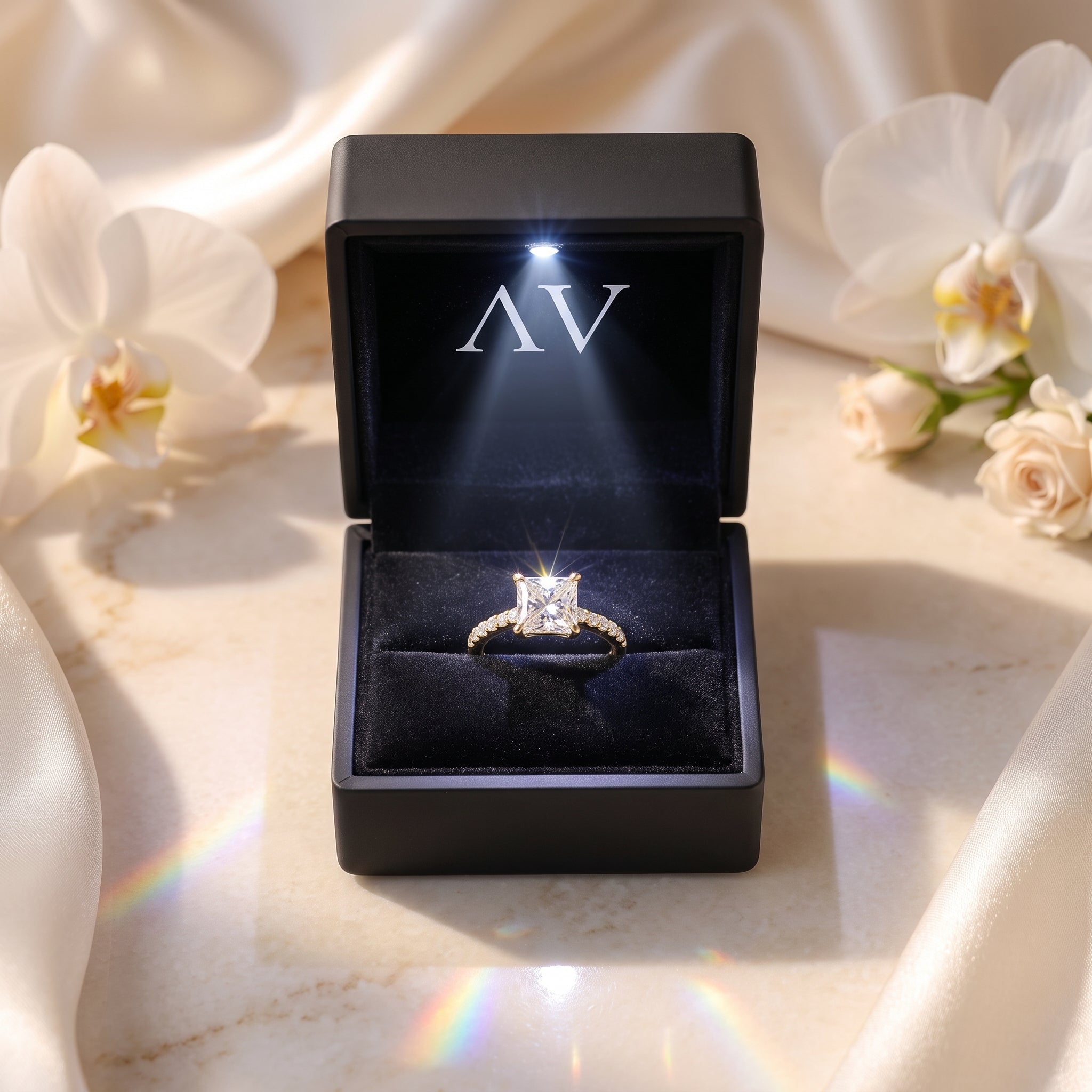 AI0009-PRI-1CT-PAVE-SOLIT - Premium LED Gift Box Presentation