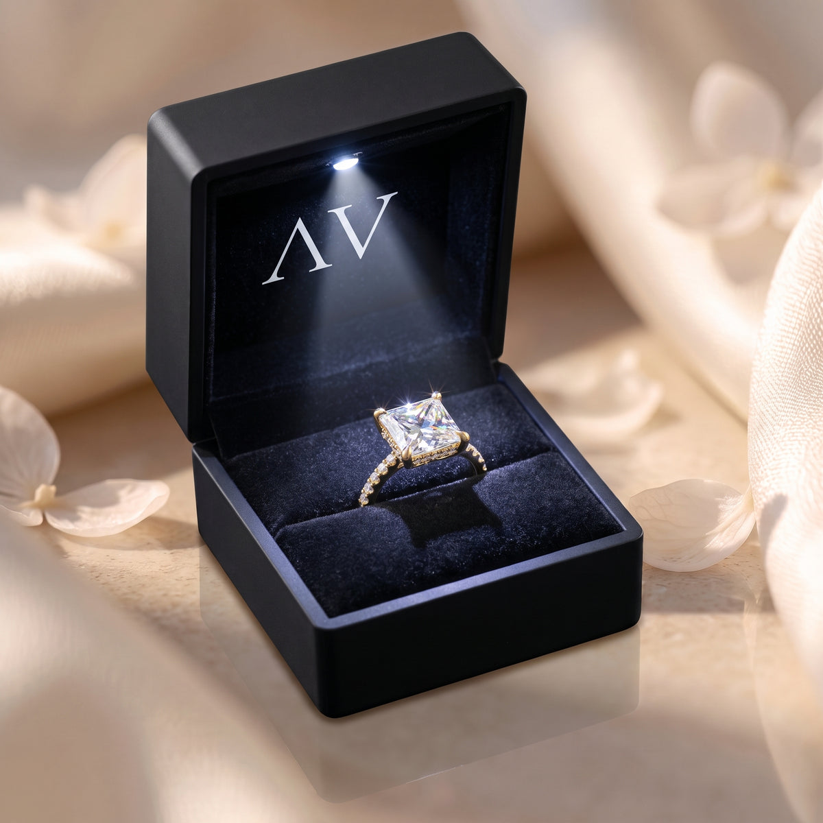 AI0009-PRI-3CT-PAVE-SOLIT - Premium LED Gift Box Presentation