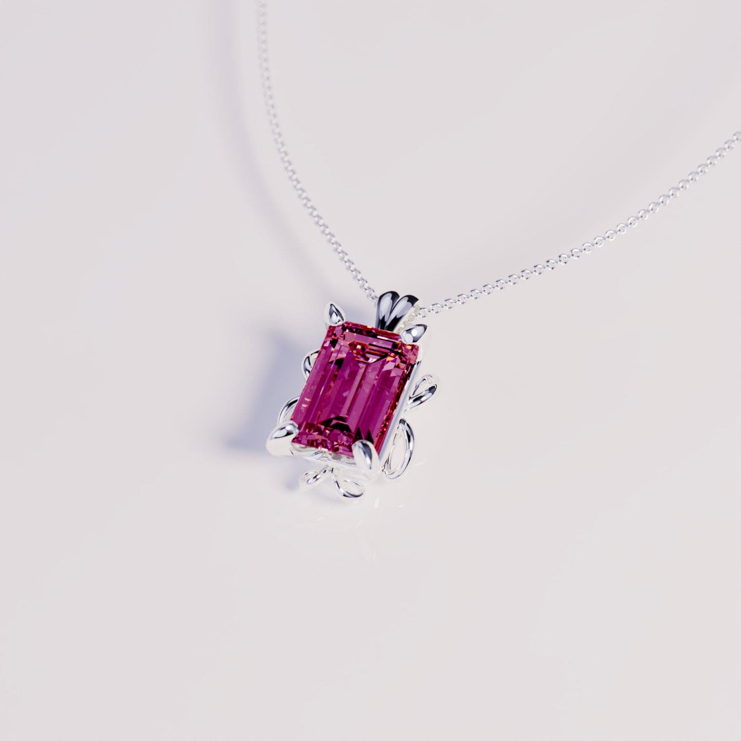 Collar con turmalina como piedra natal de octubre - Plata de ley S925