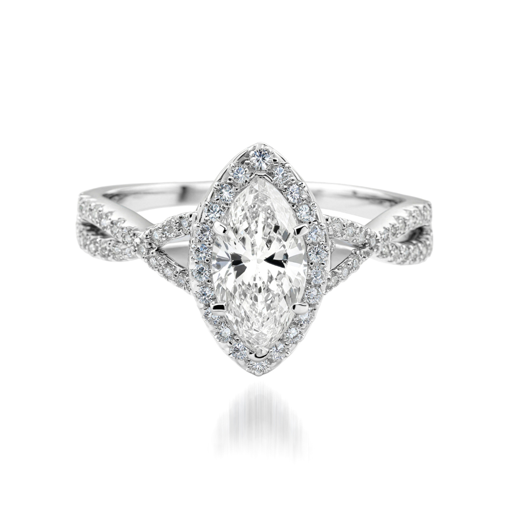 Anillo solitario de moissanita de corte radiante de 5 quilates