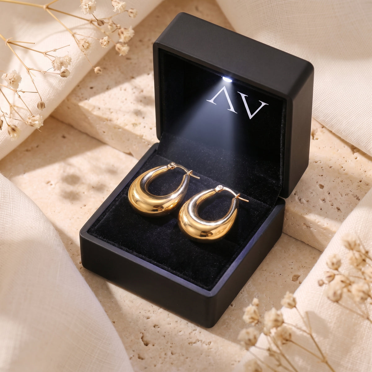 YLQ49218-earrings - Premium LED Gift Box Presentation