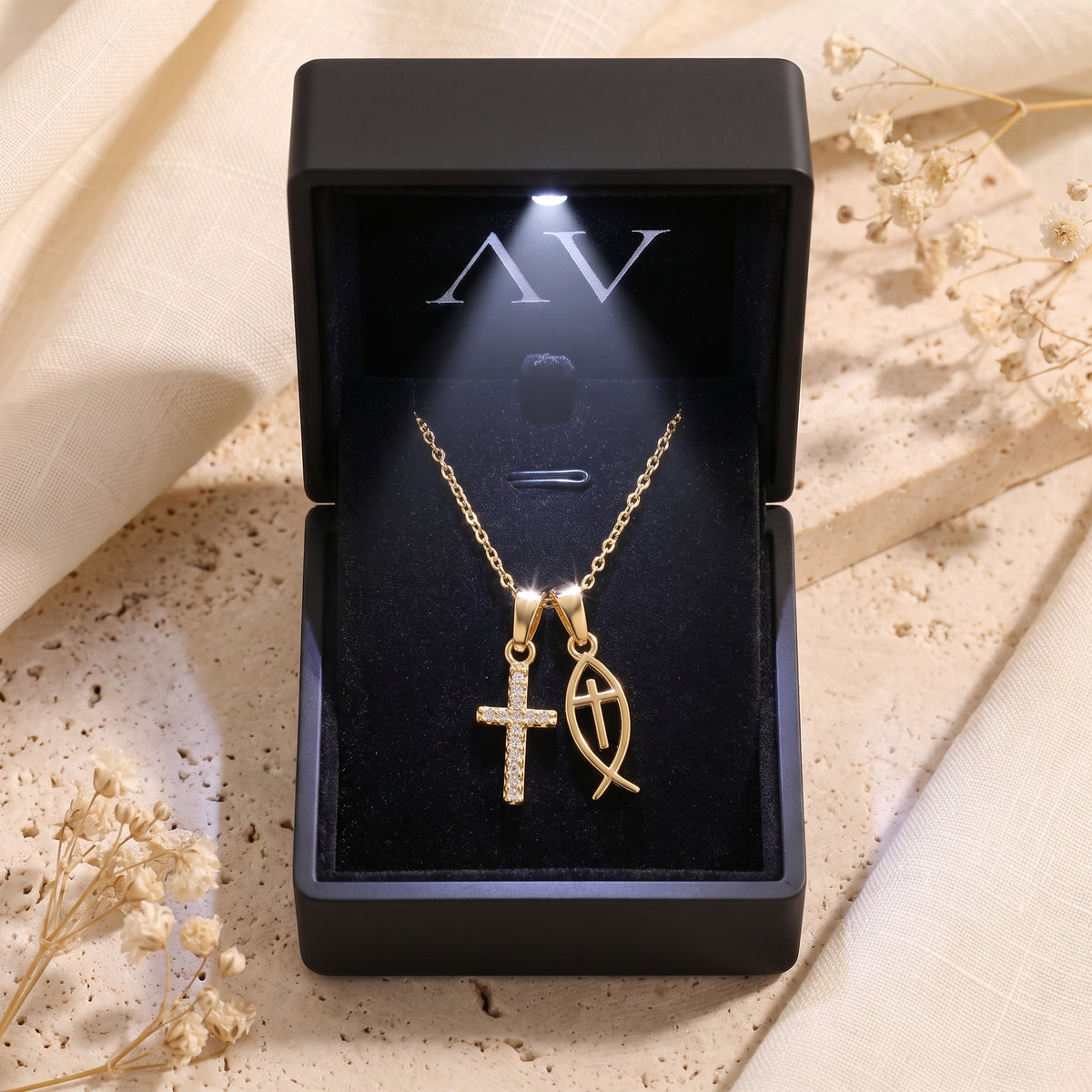YLQ49294-NECKLACE - Premium LED Gift Box Presentation