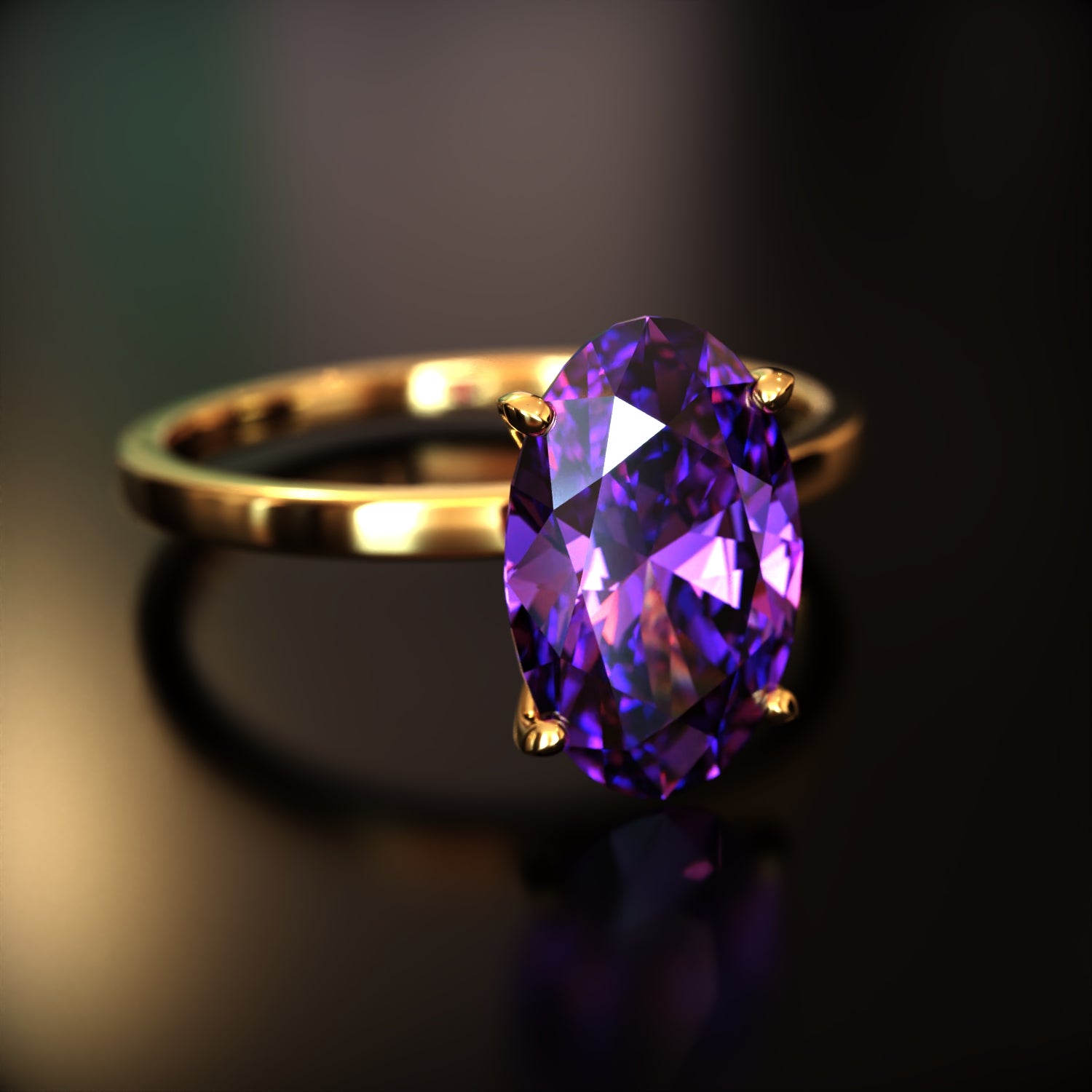 La Elena - Bague Moissanite Ovale Personnalisée