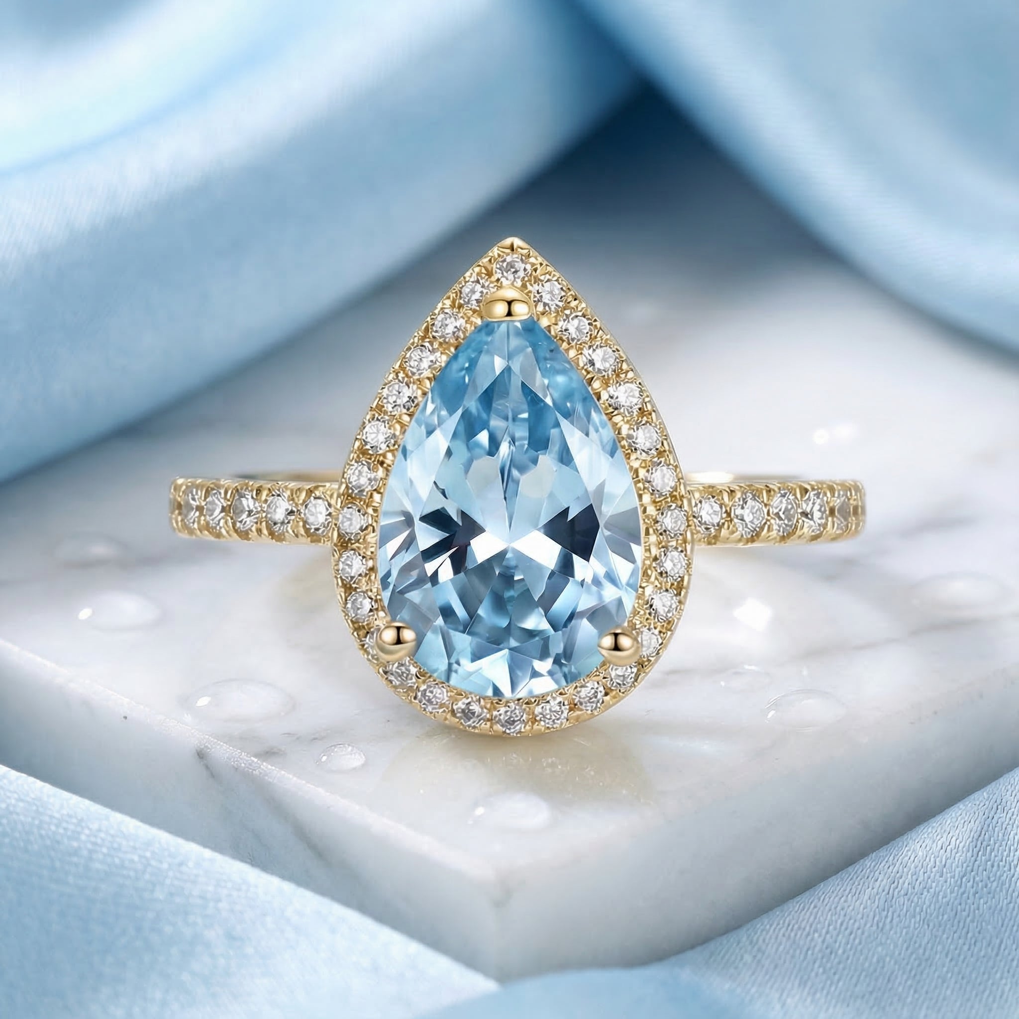 the-alizeh-pear-halo-s925-sterling-silver in gold finish