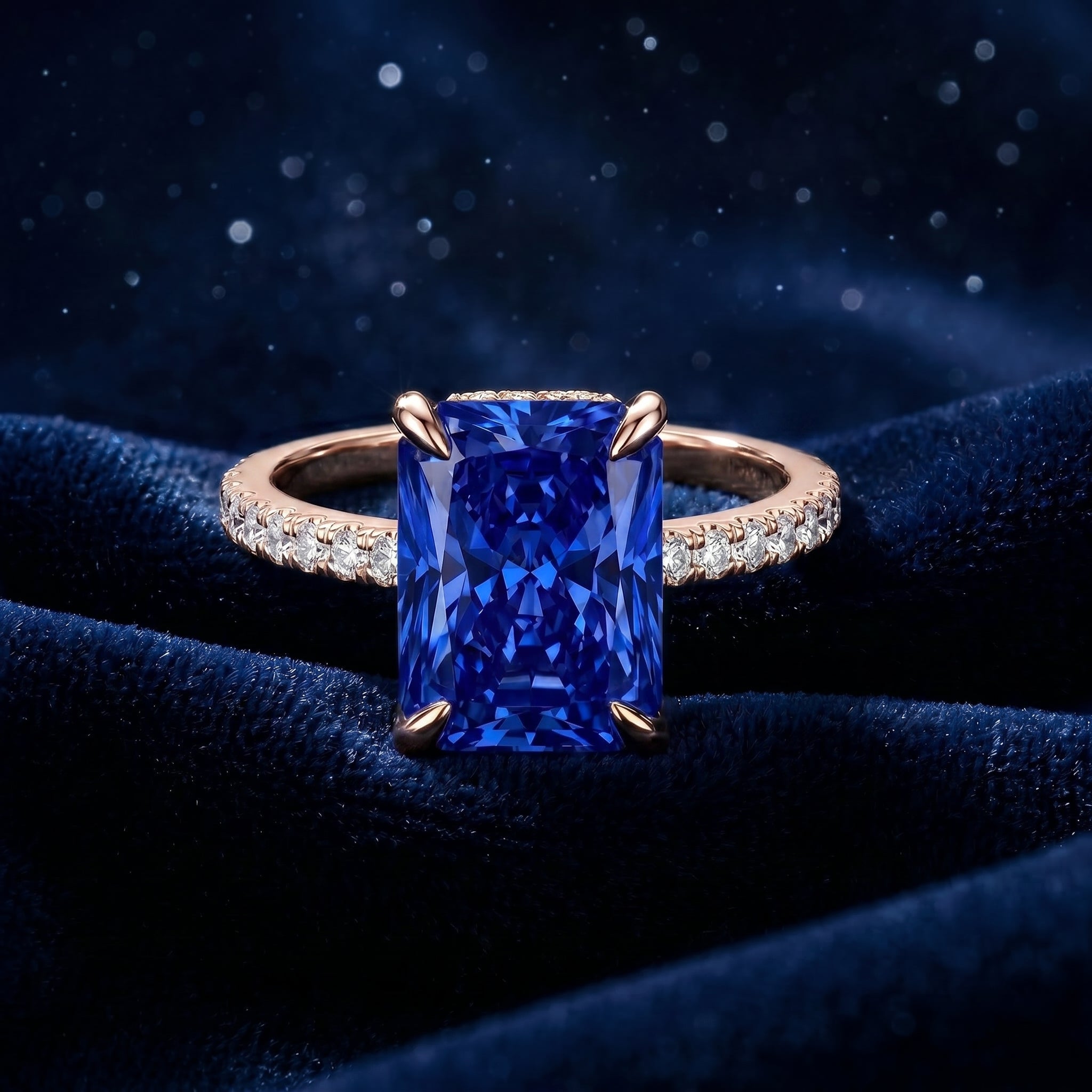 the-astris-radiant-ring-s925-sterling-silver in rose gold finish