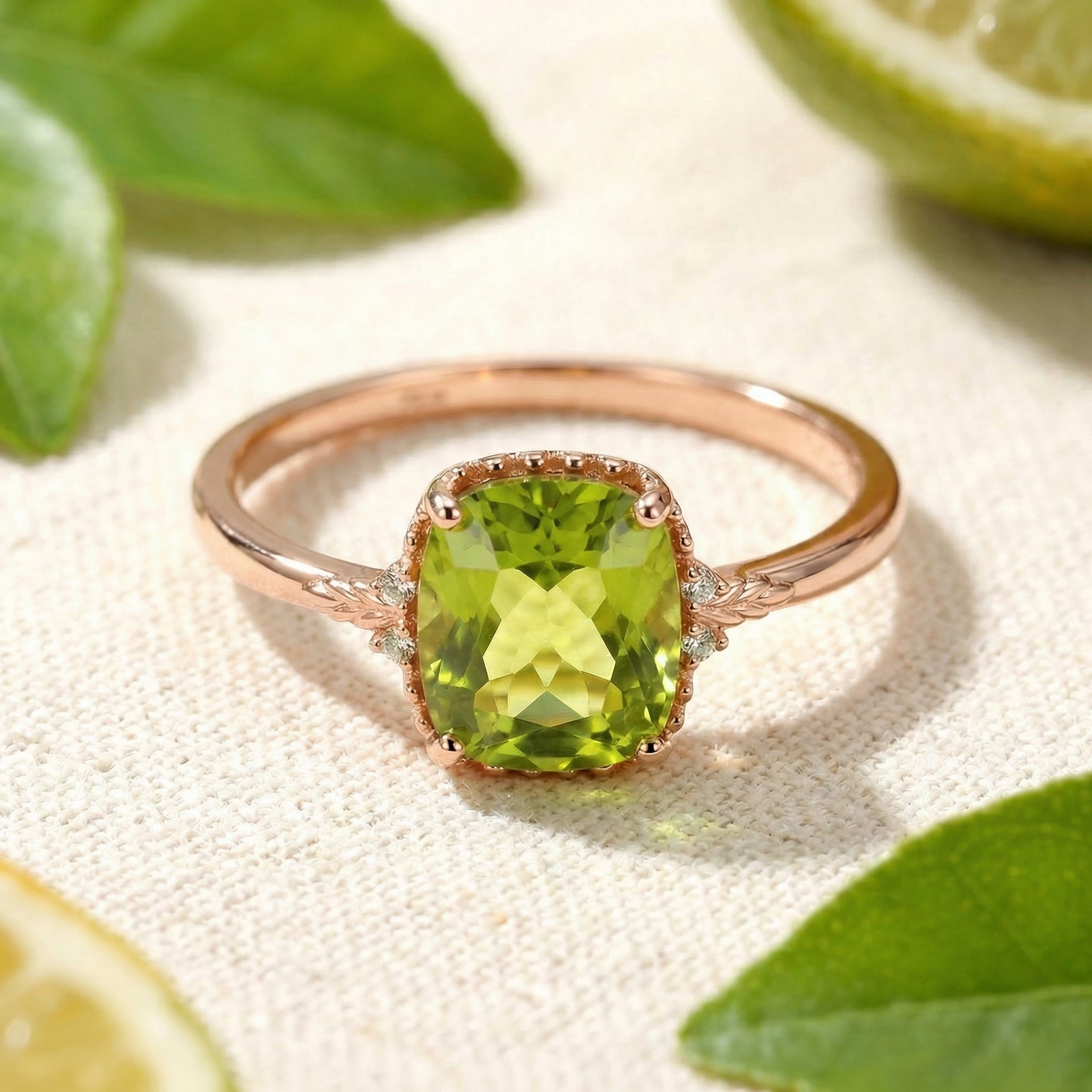 the-azurina-cushion-ring-18k-gold-vermeil in rose gold finish