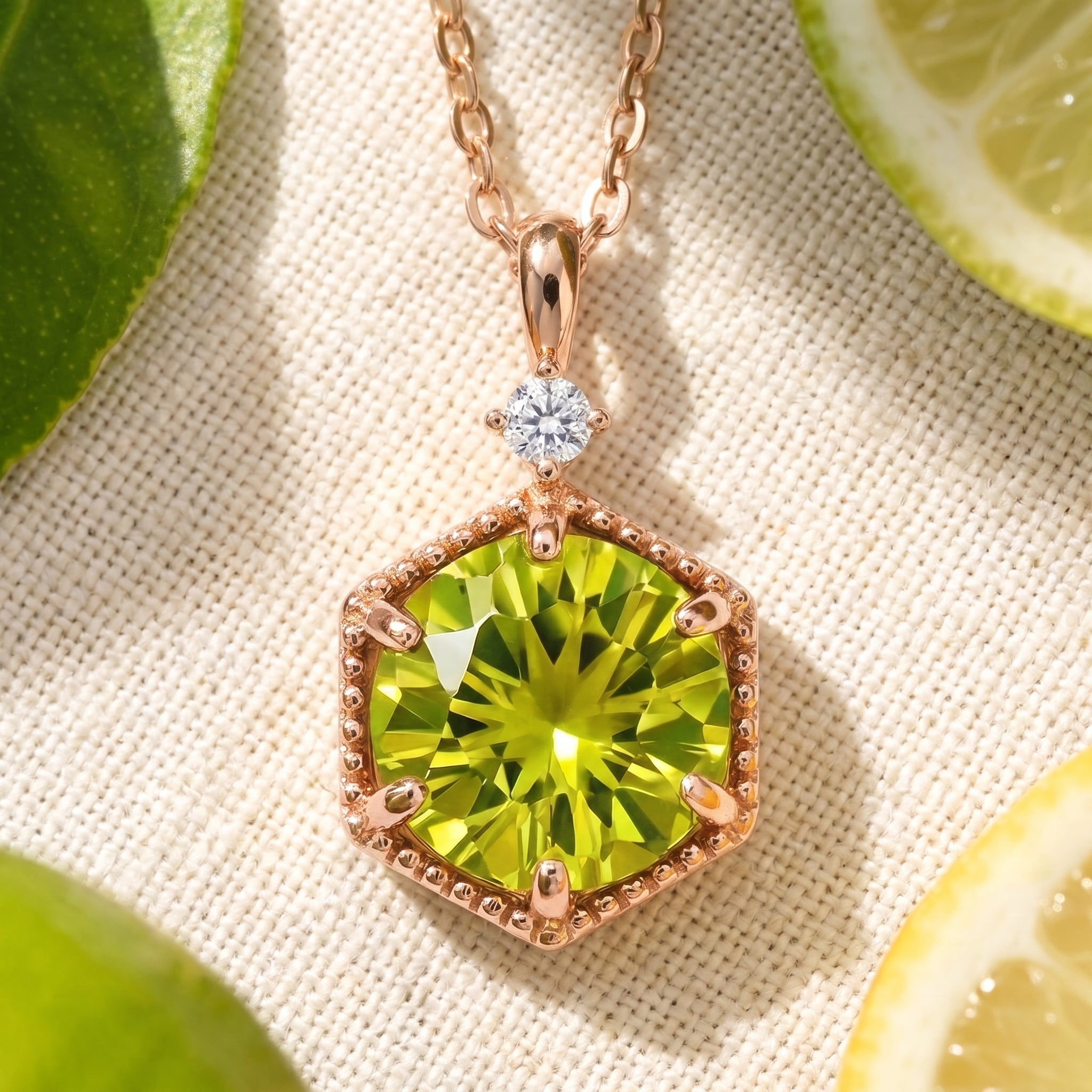 the-belenis-hex-18k-gold-vermeil in rose gold finish