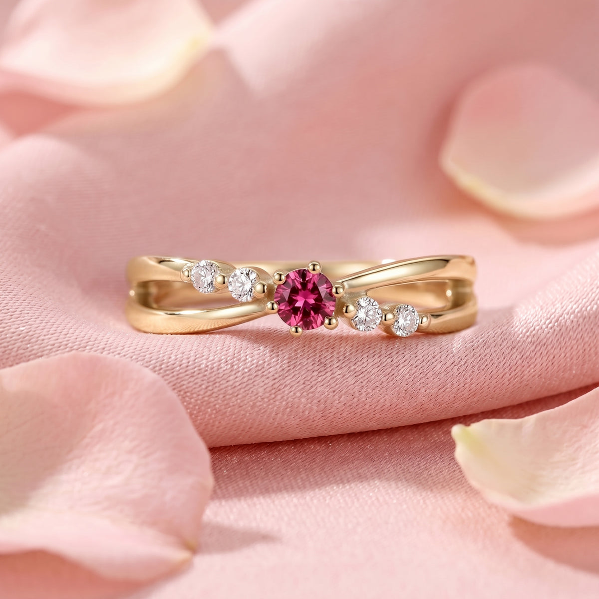 the-elisanthe-twist-ring-s925-sterling-silver in gold finish