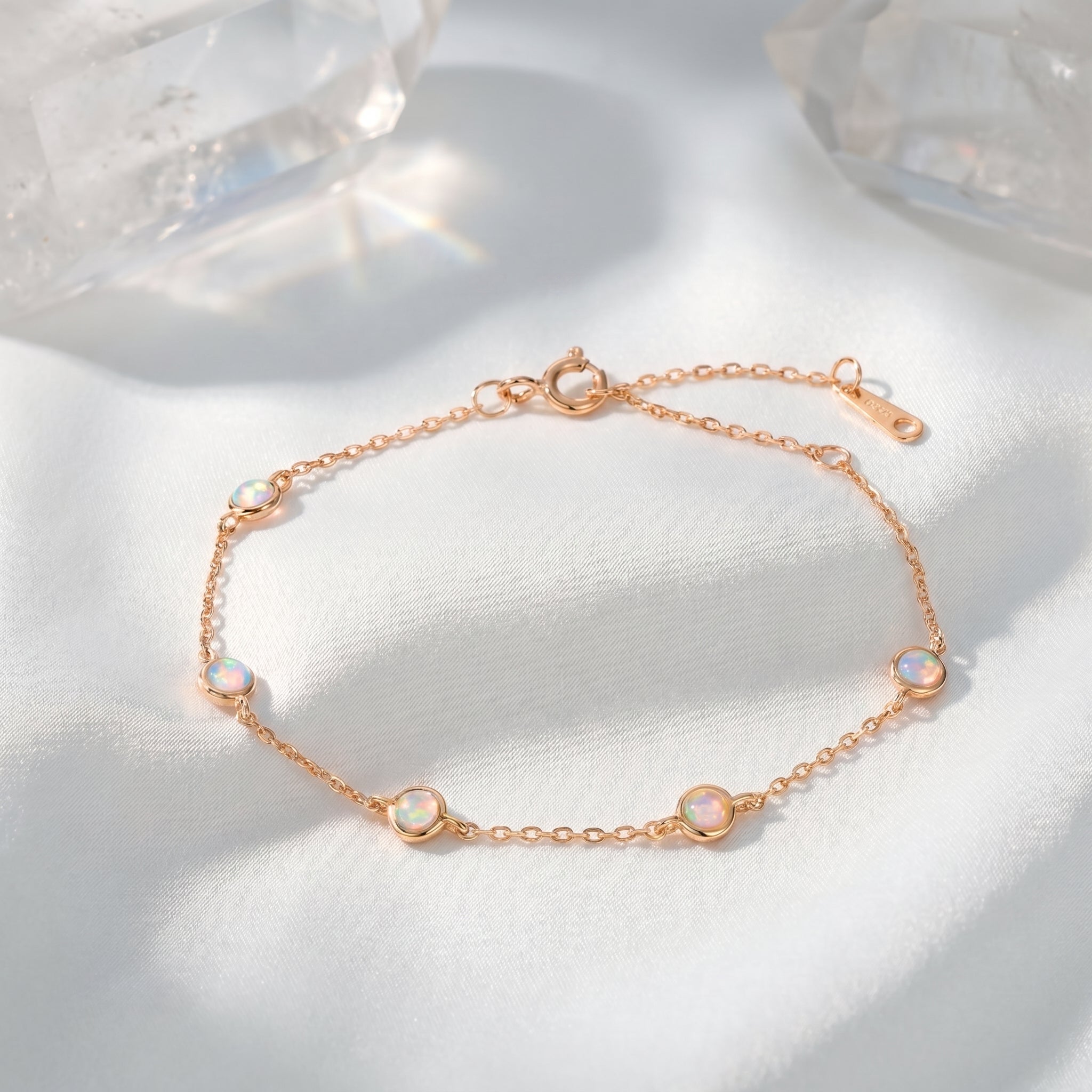 the-kyriella-station-bracelet in rose gold finish