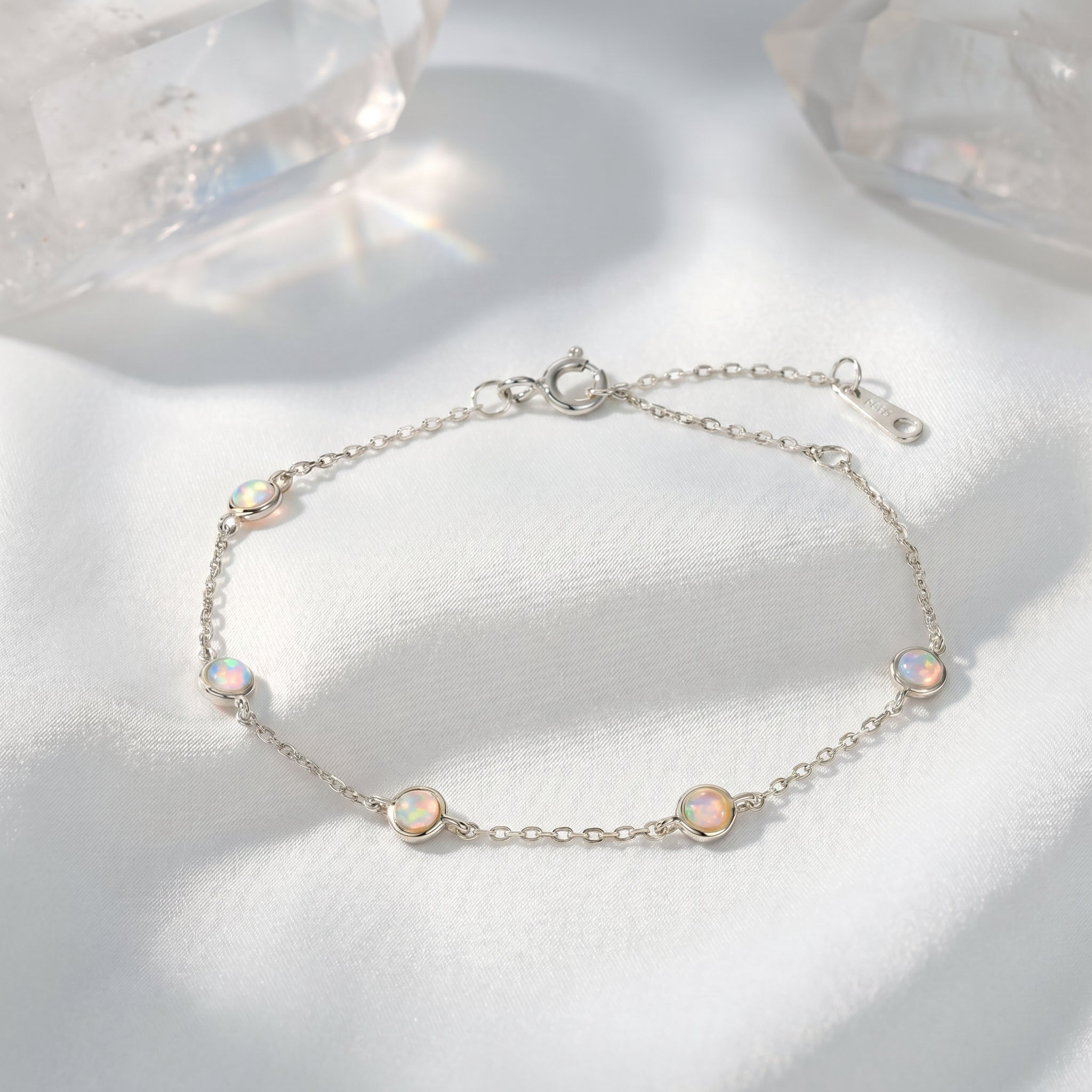 the-kyriella-station-bracelet in silver finish
