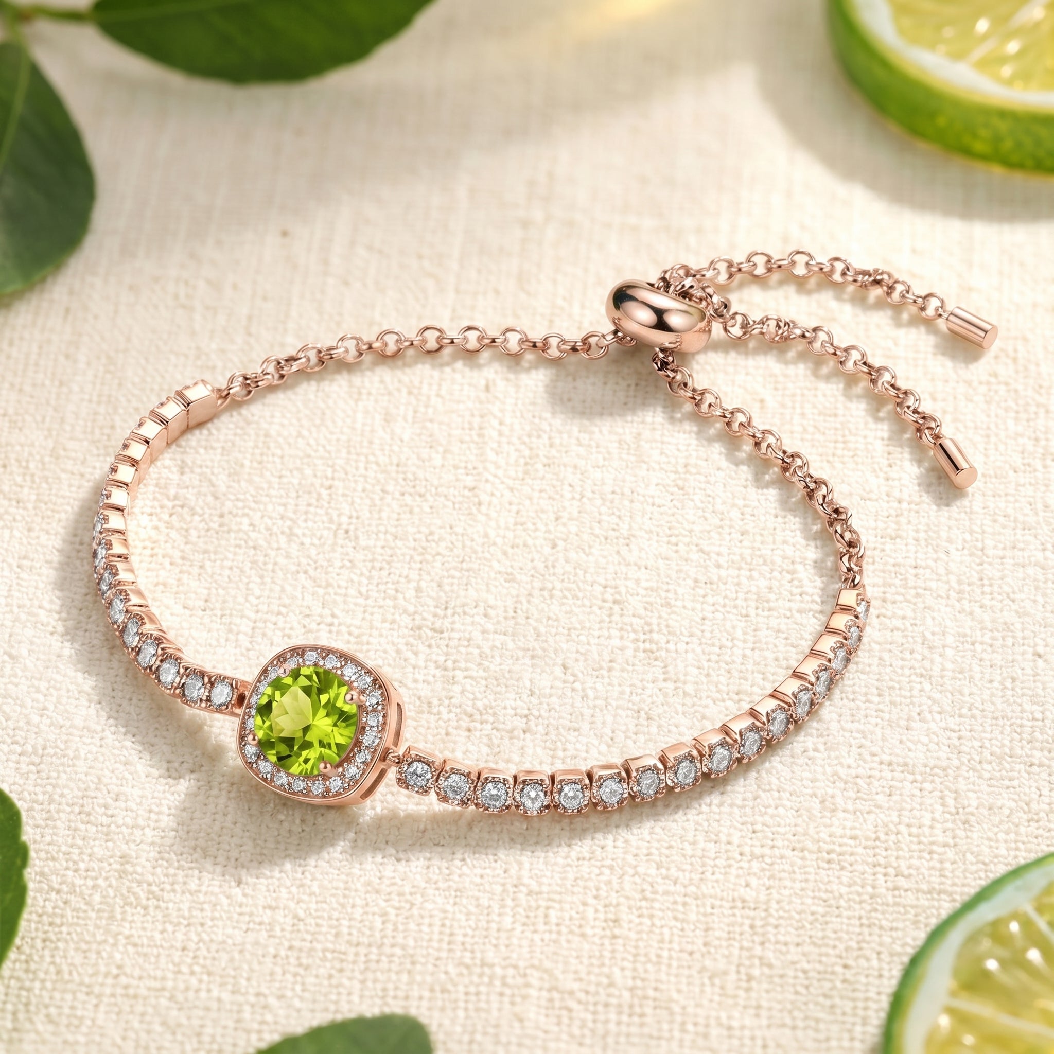 the-lysaraea-halo-bracelet-s925-sterling-silver in rose gold finish