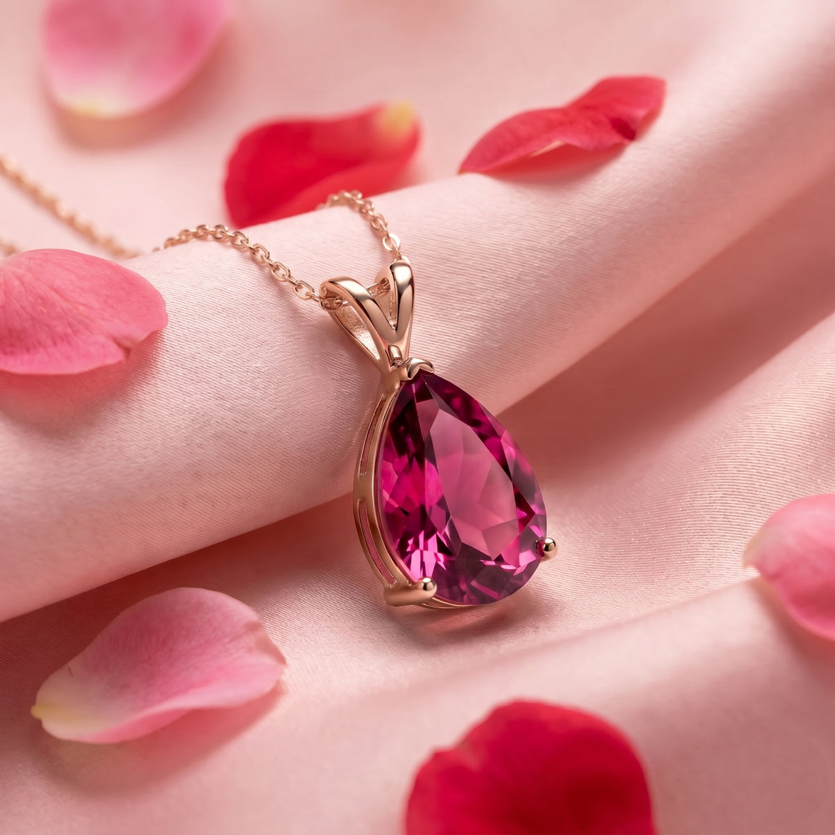 the-lysaraea-pear-s925-sterling-silver in rose gold finish