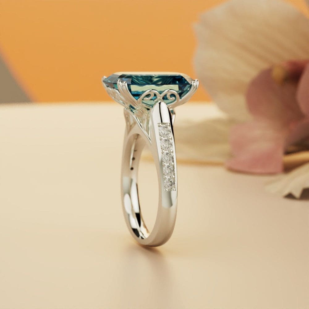 Azure Dream: Sculpted Duo Ring Bundle - S925 Sterling Silver